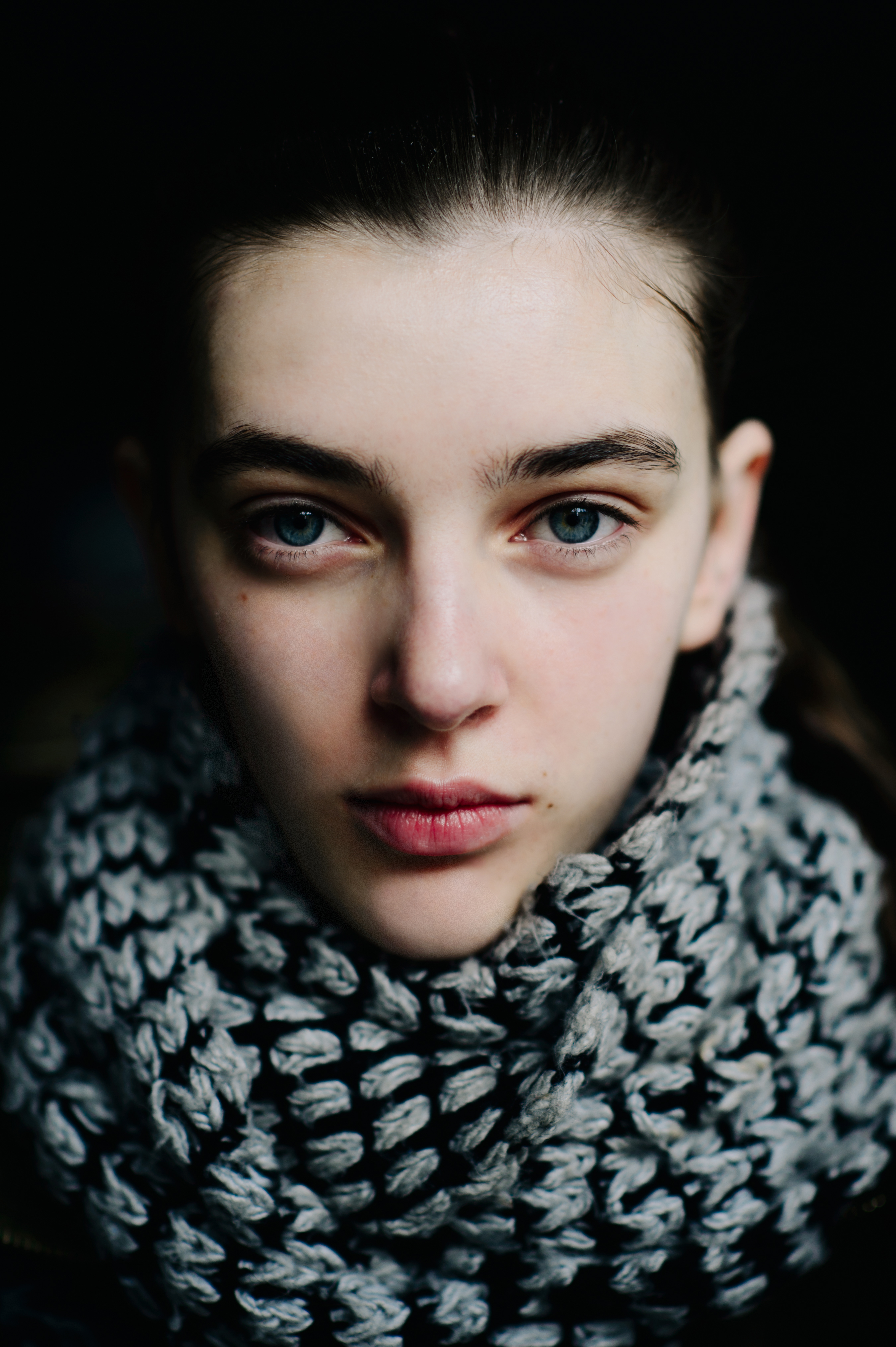 Portrait of a model after the show