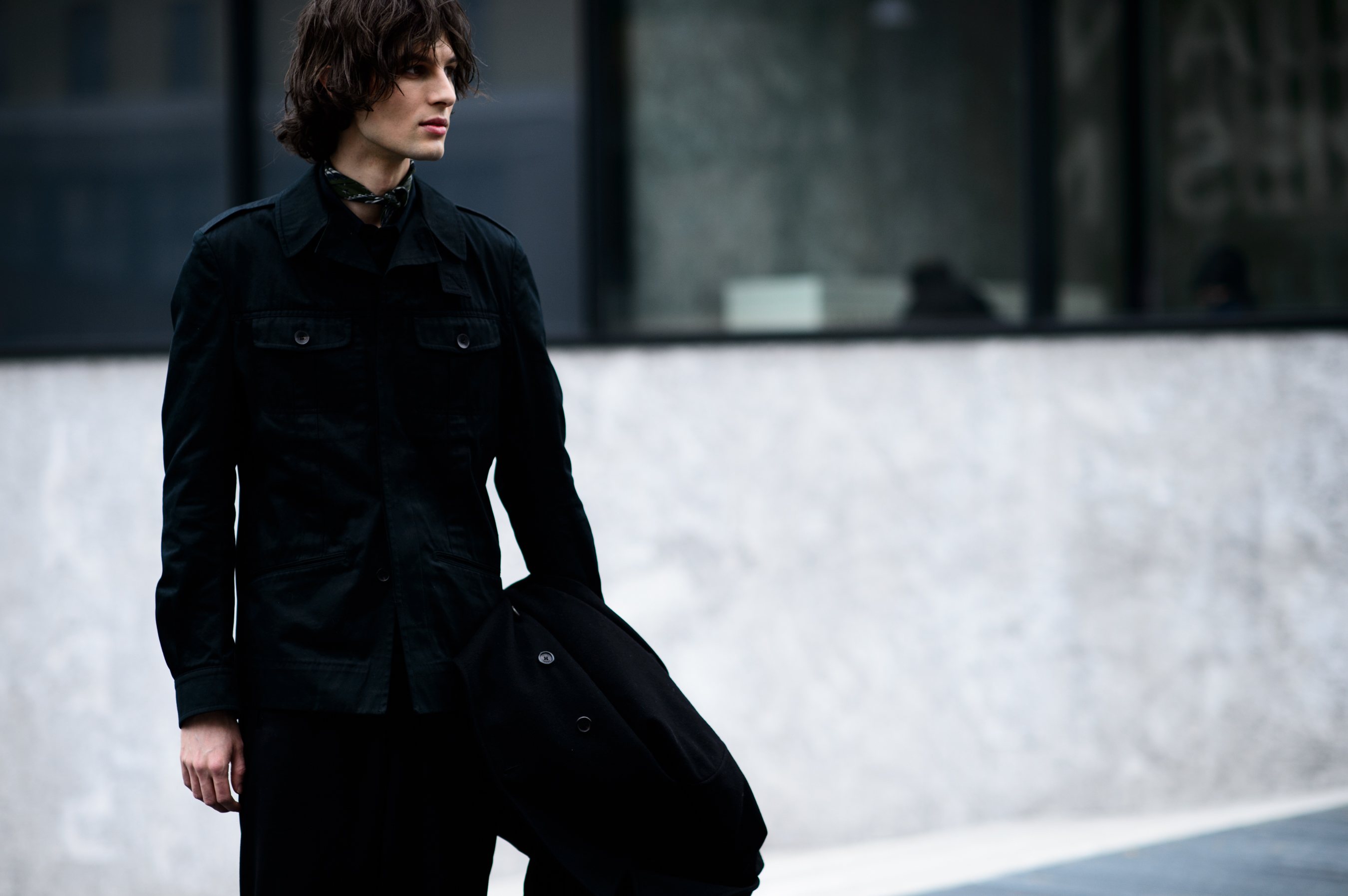 Male model after the show