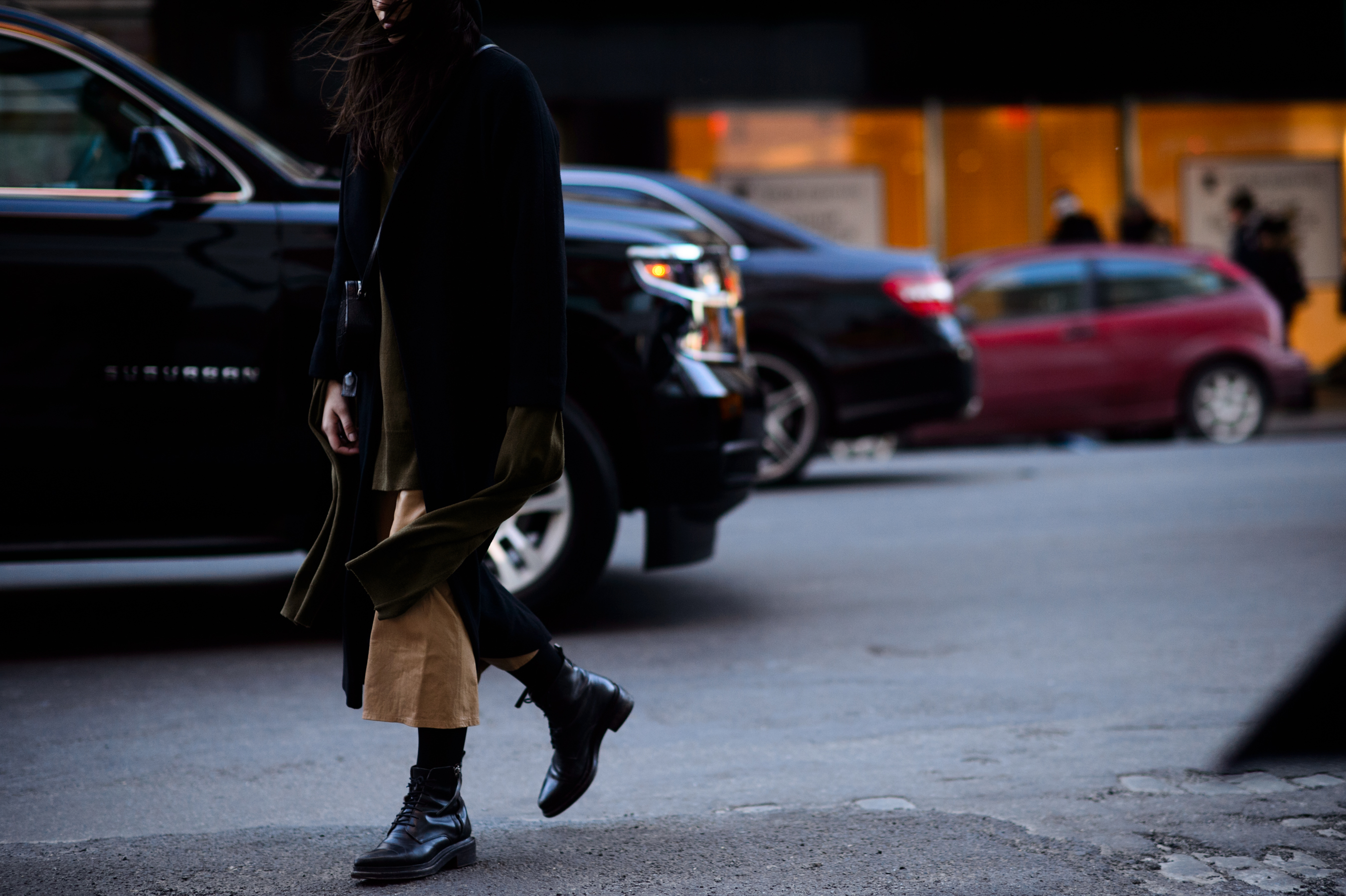 Woman wearing long sleeve outfit