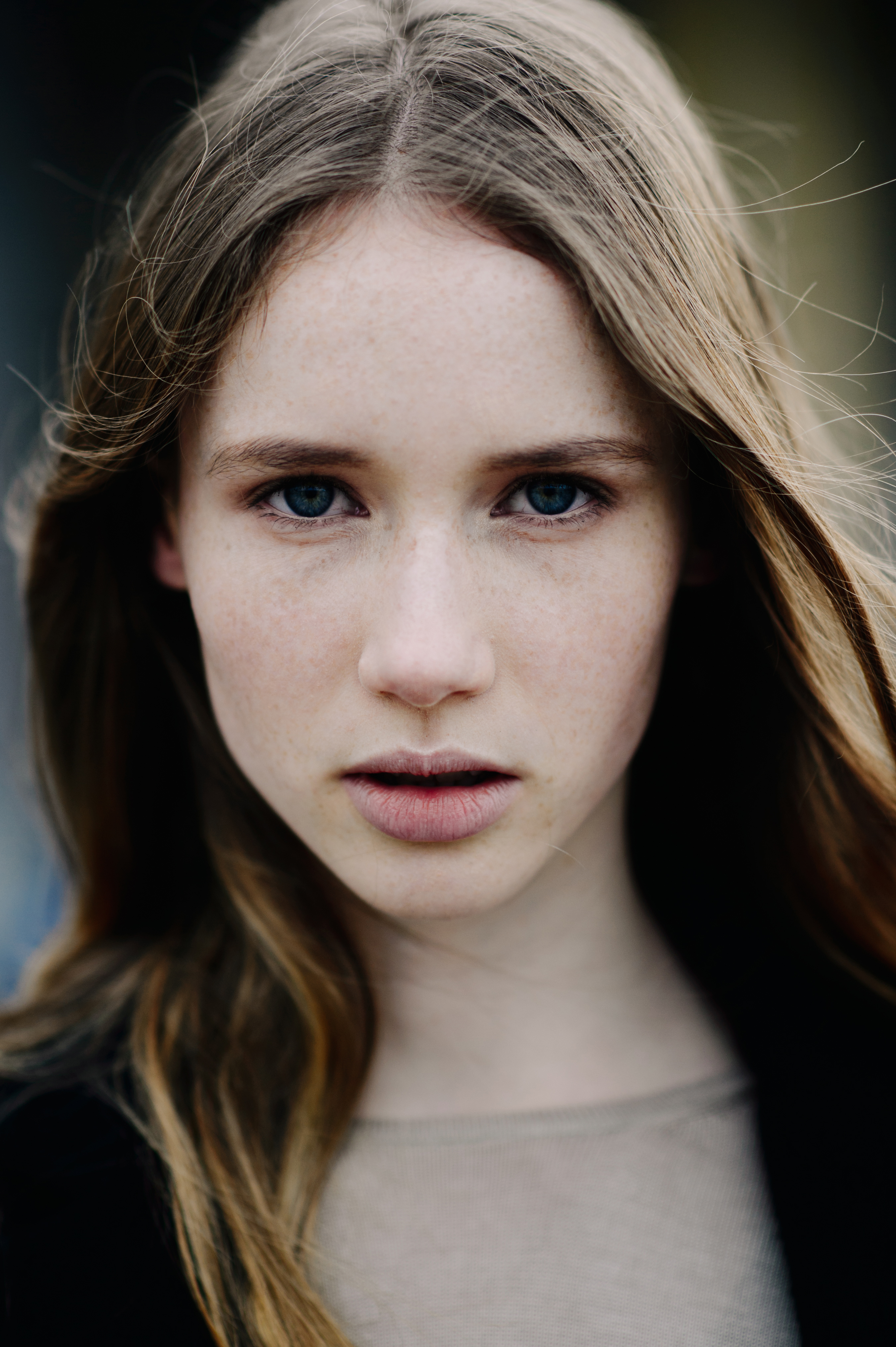 Portrait of a model after the show