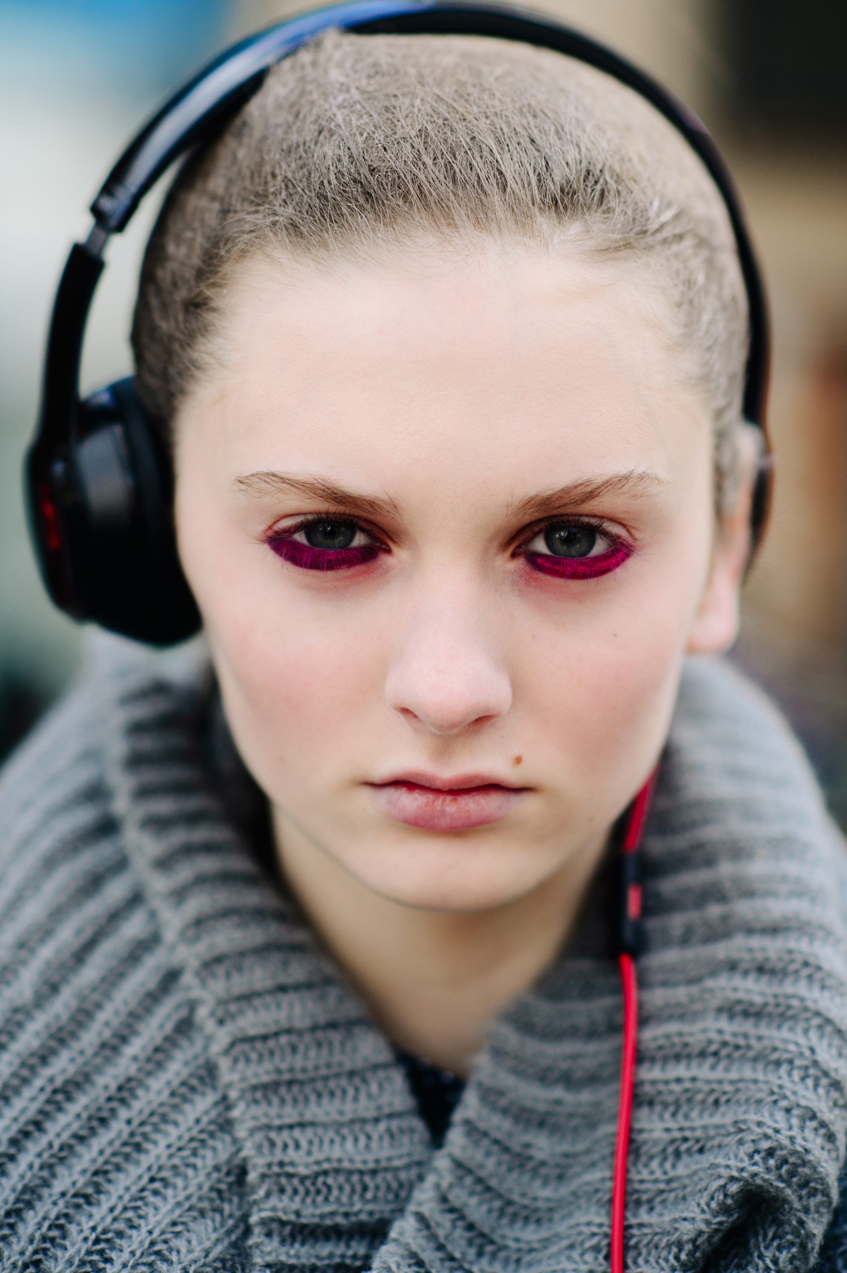 Portrait of a model with pink make up