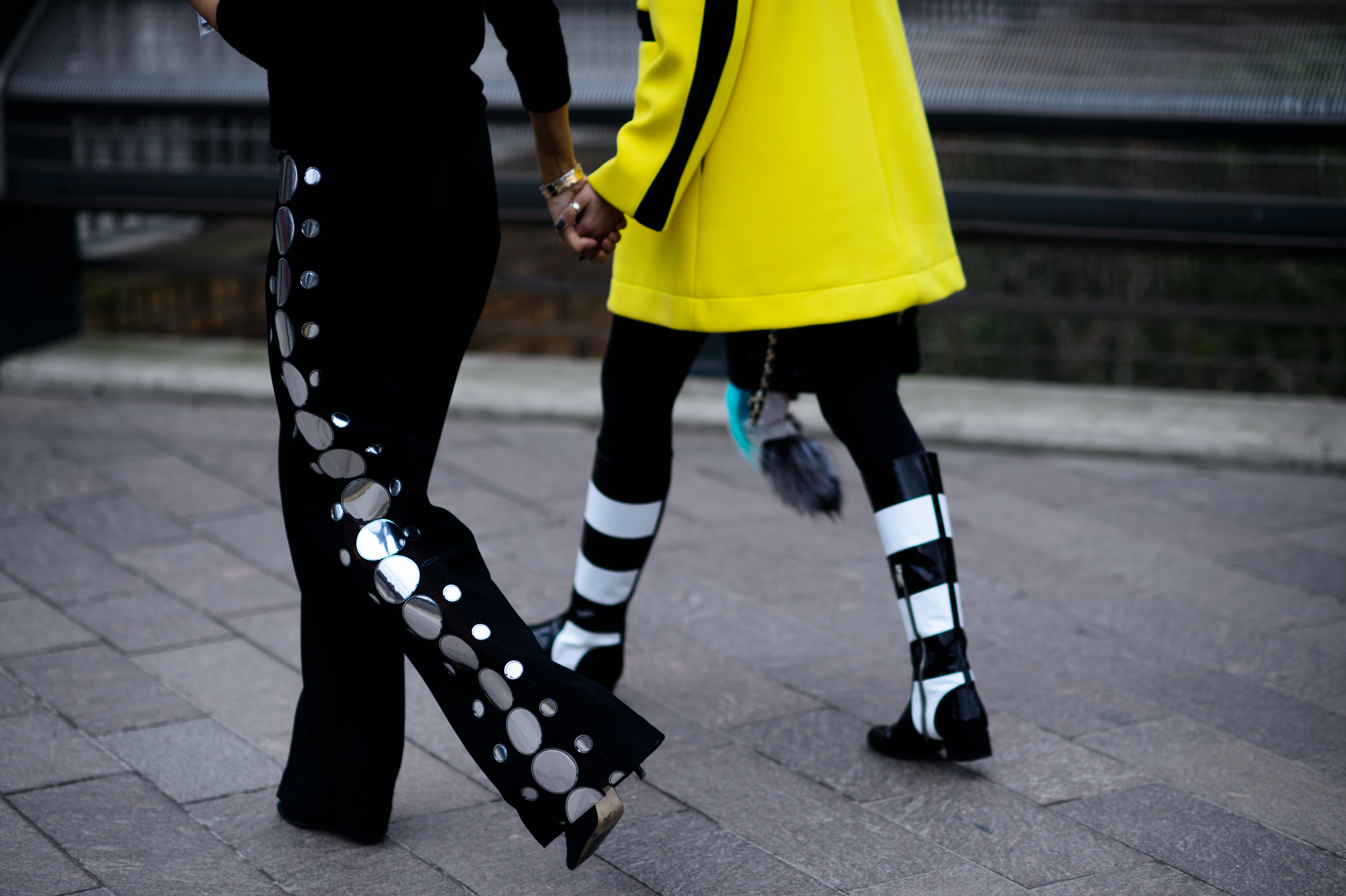 Close up of two women before show