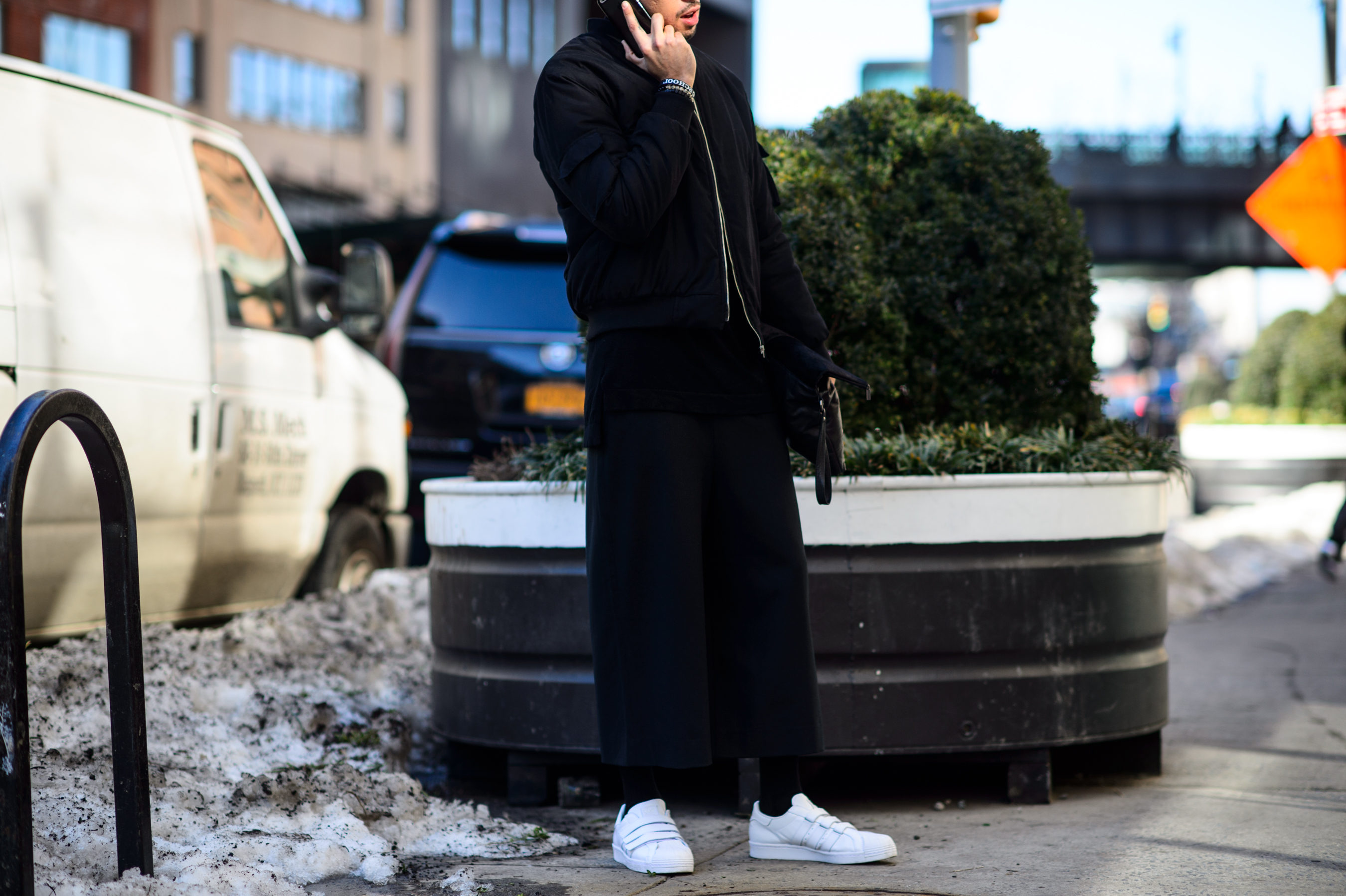 Man wearing black