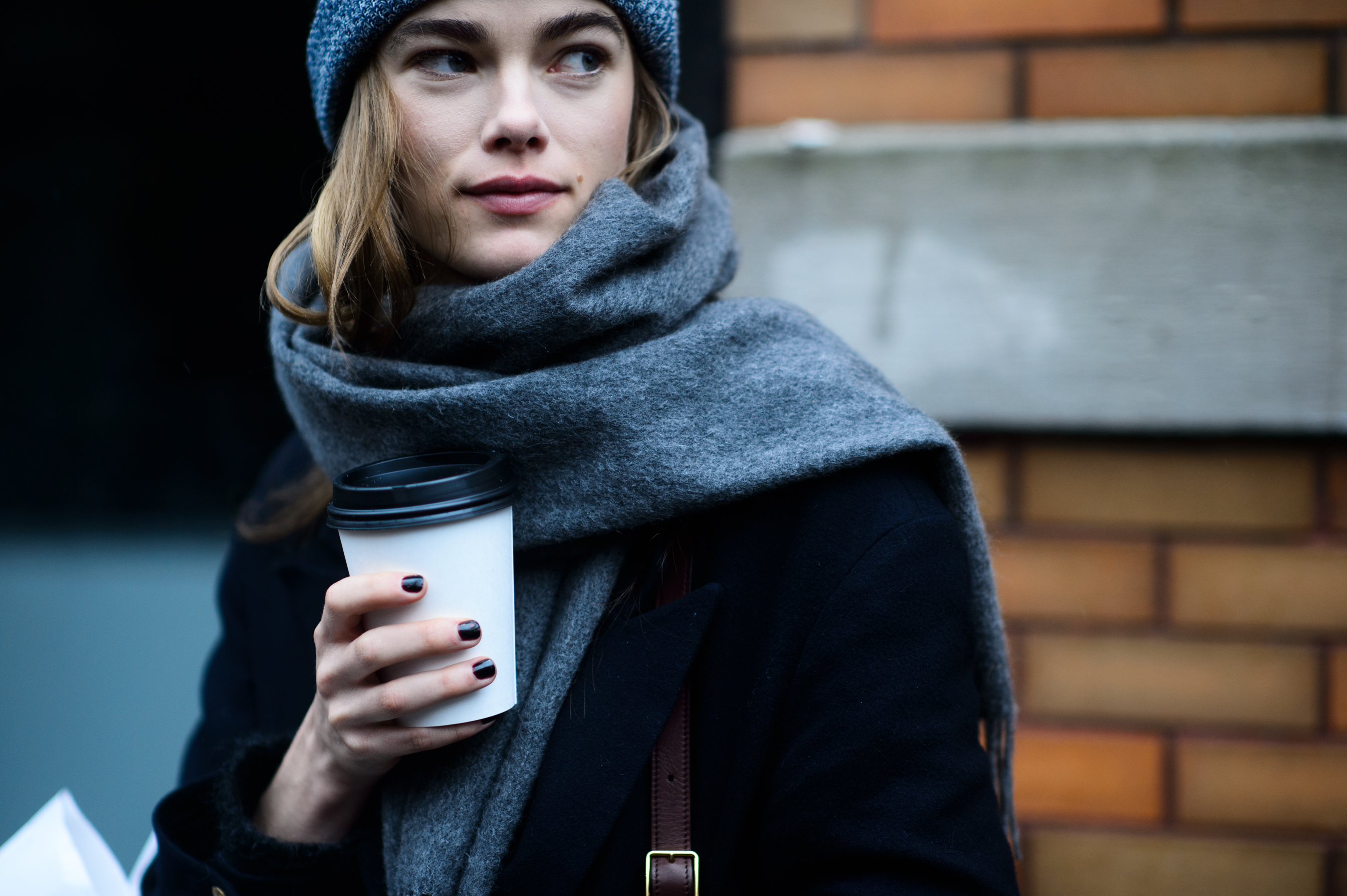 Woman with coffee cup