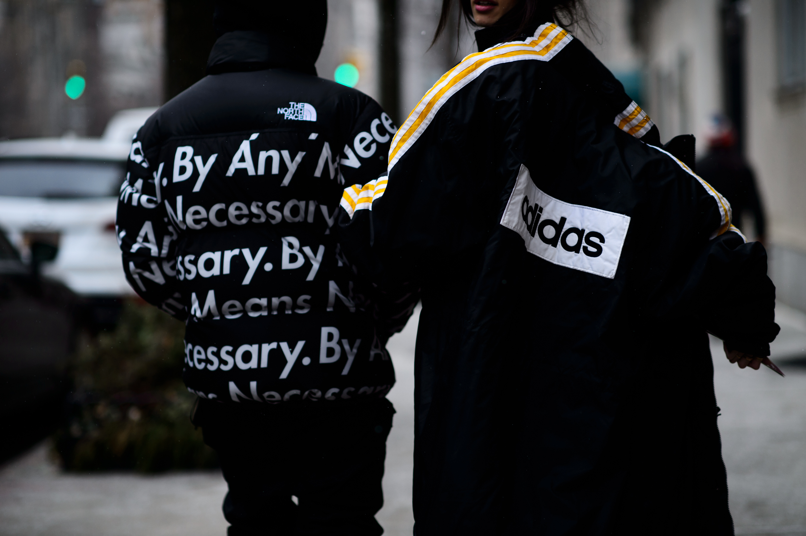 Man and woman warm jackets