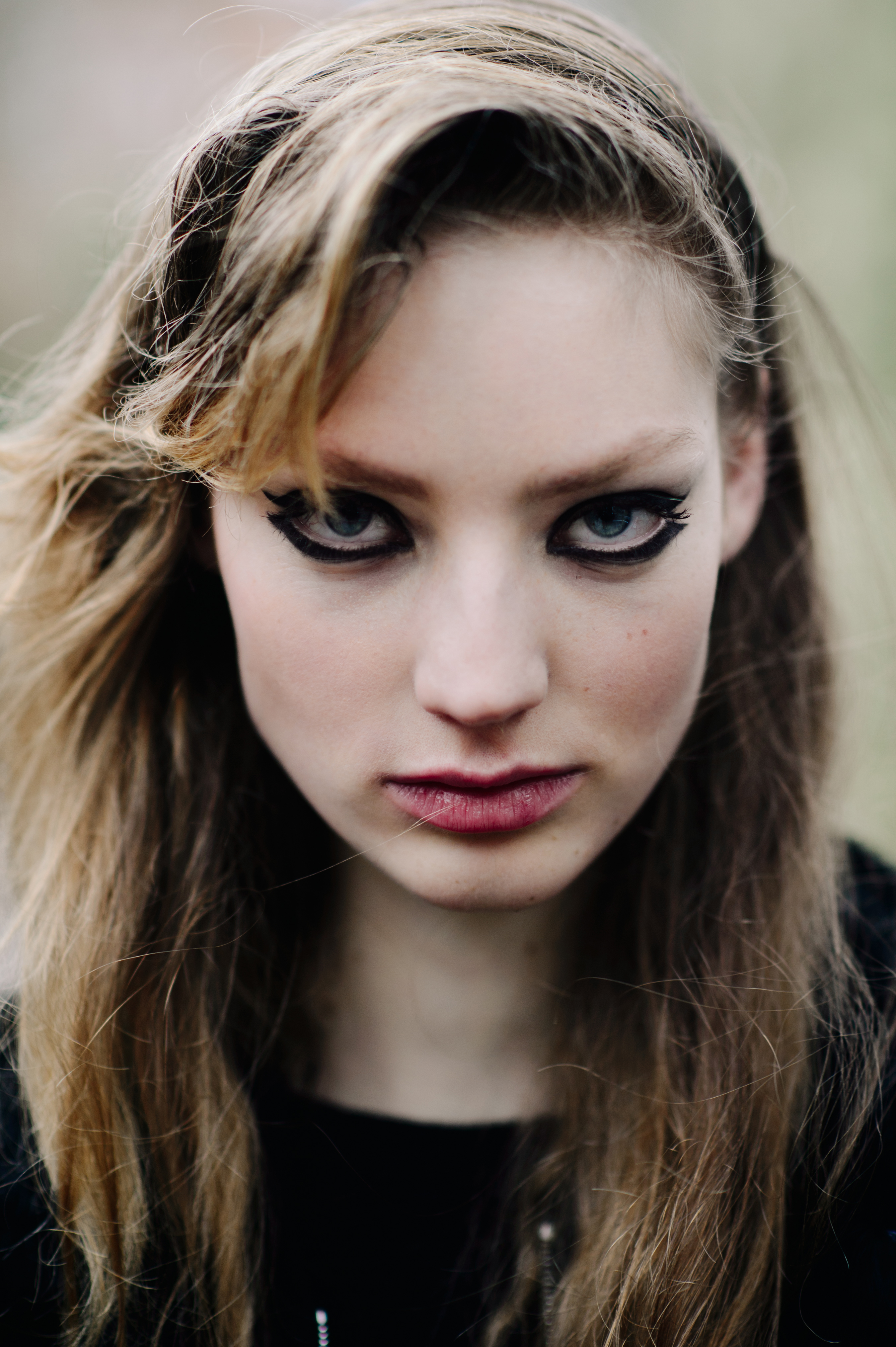 Portrait of a model after the show