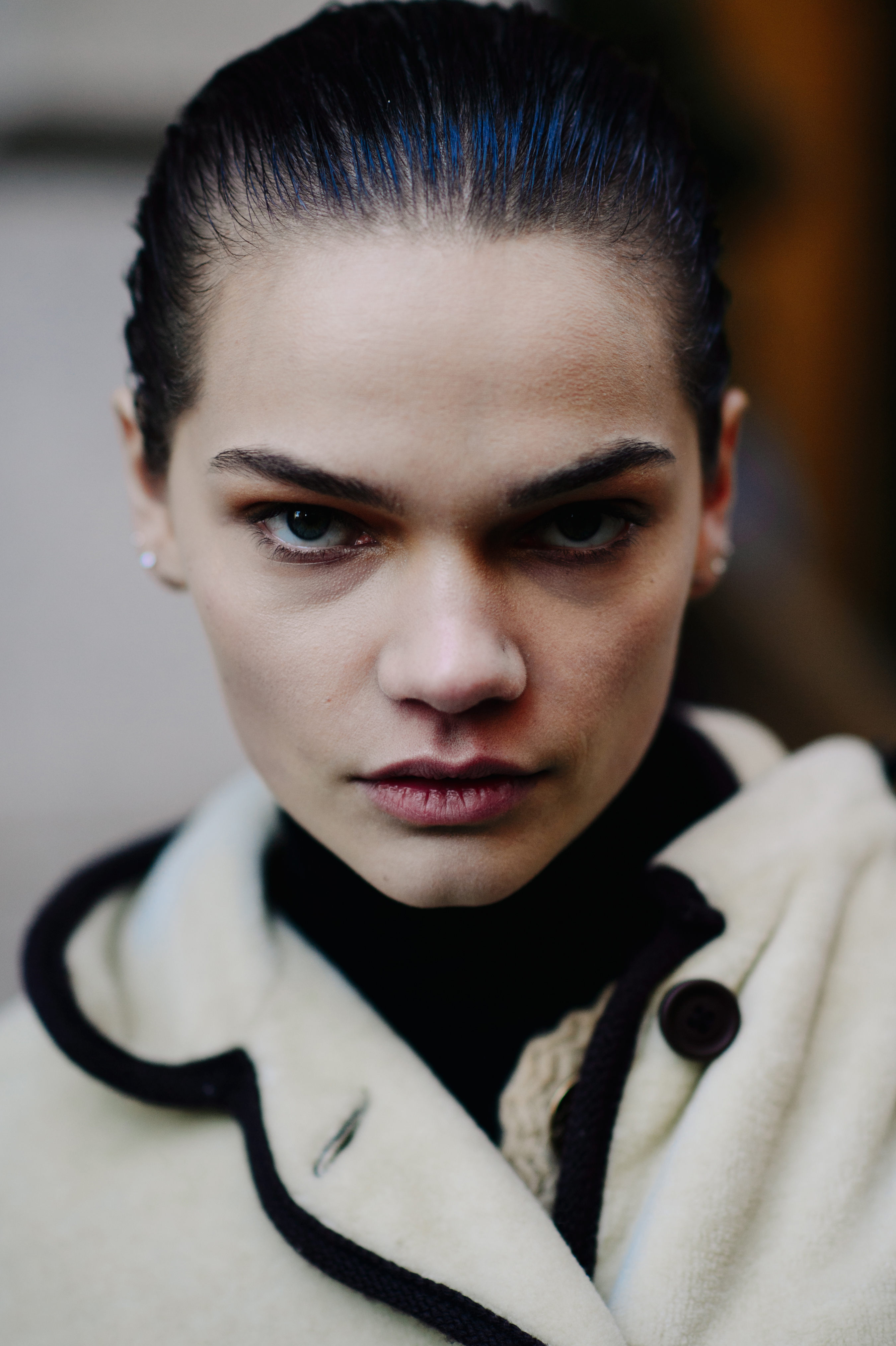 Portrait of a model after show