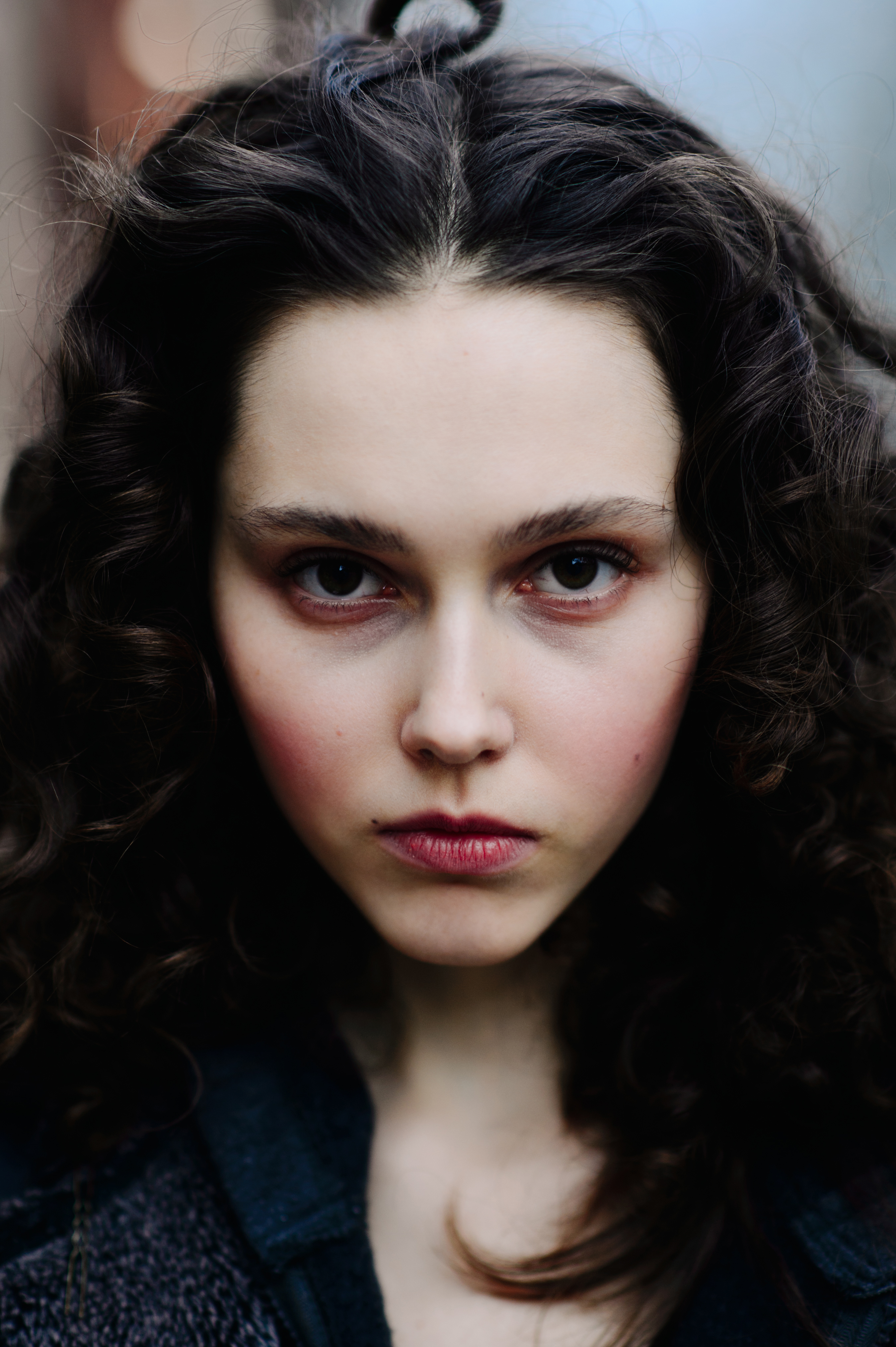 Portrait of a model after the show