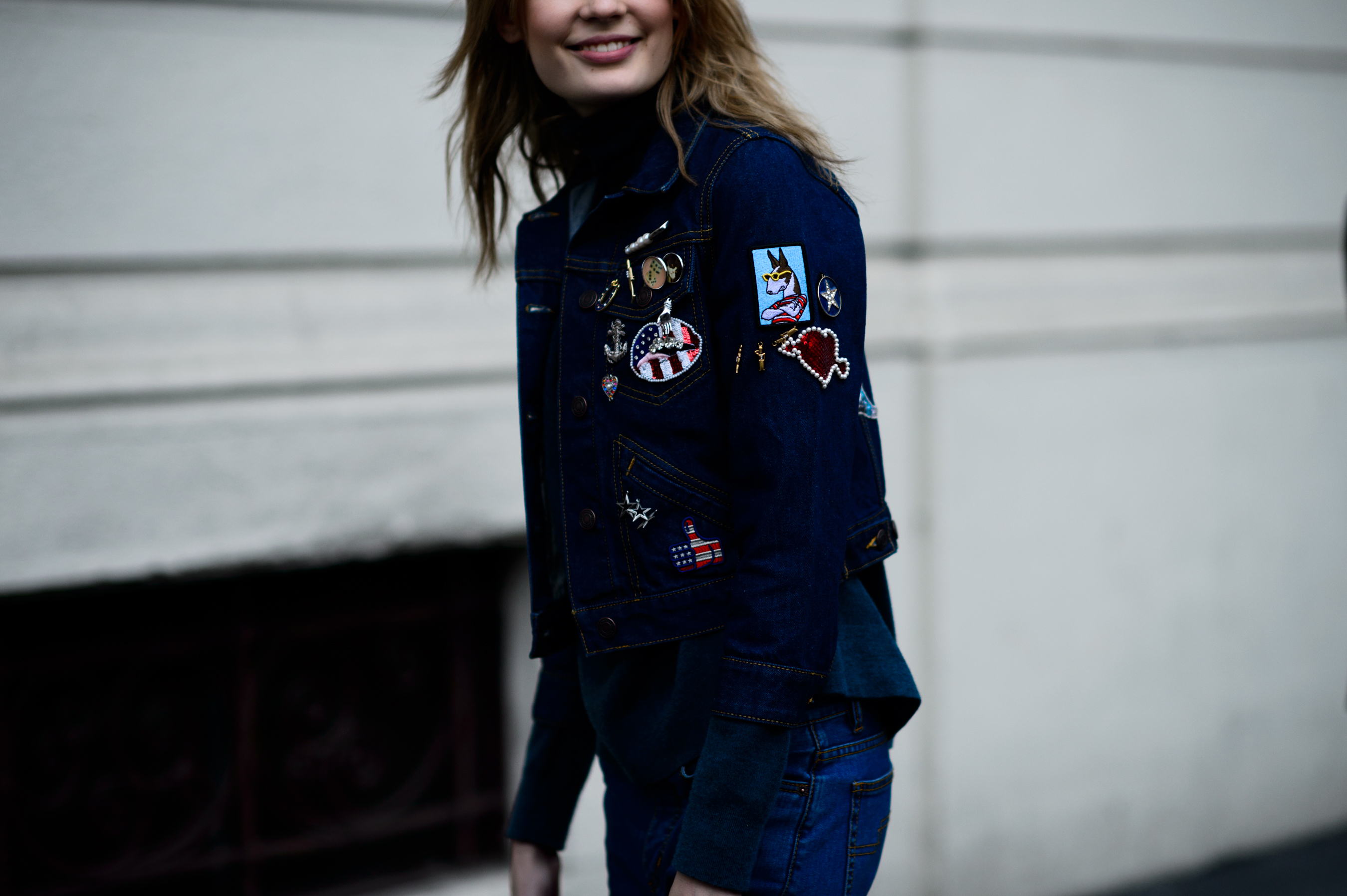 Model after wearing denim the show