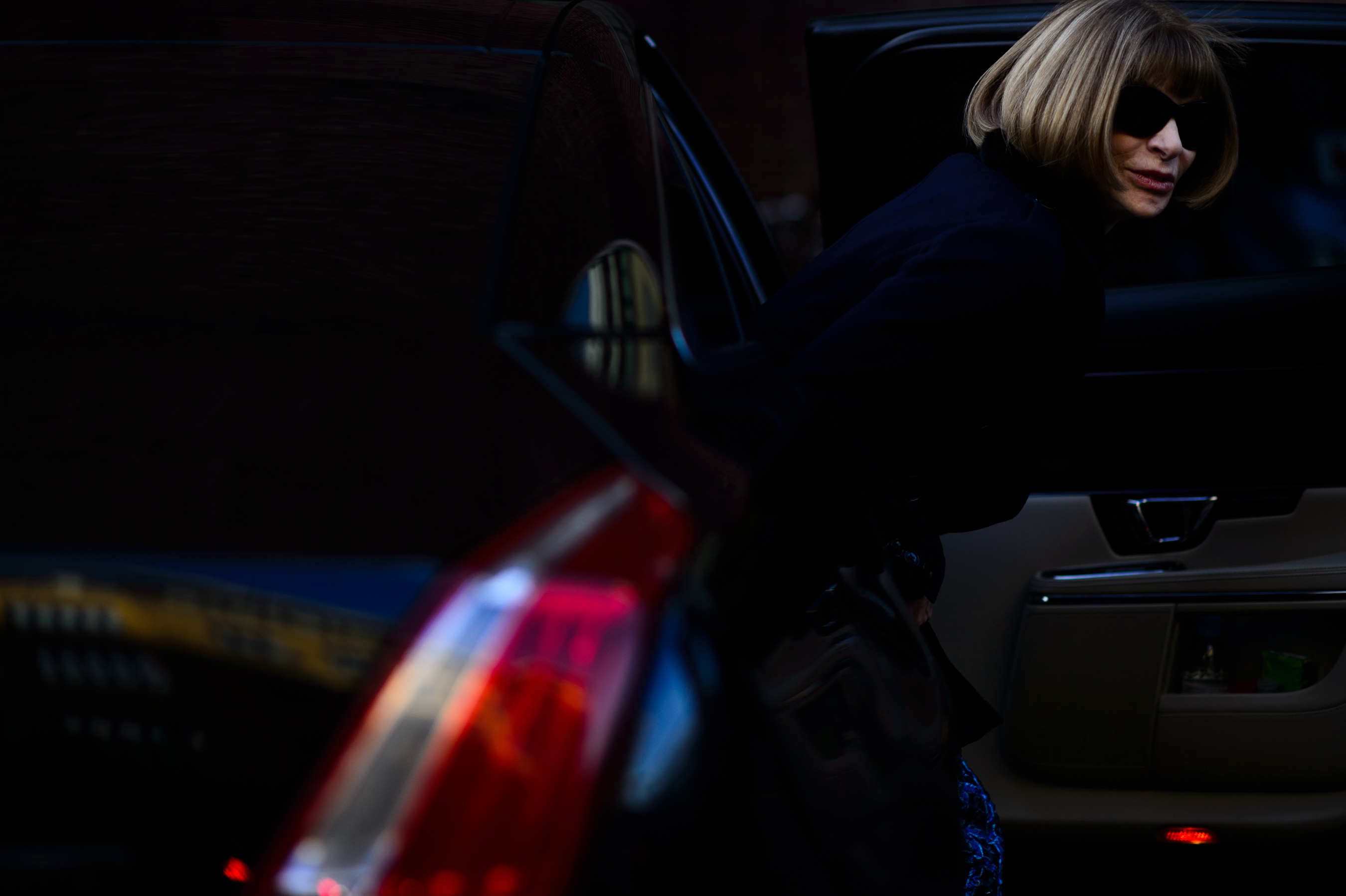 American Vogue editor getting in the car