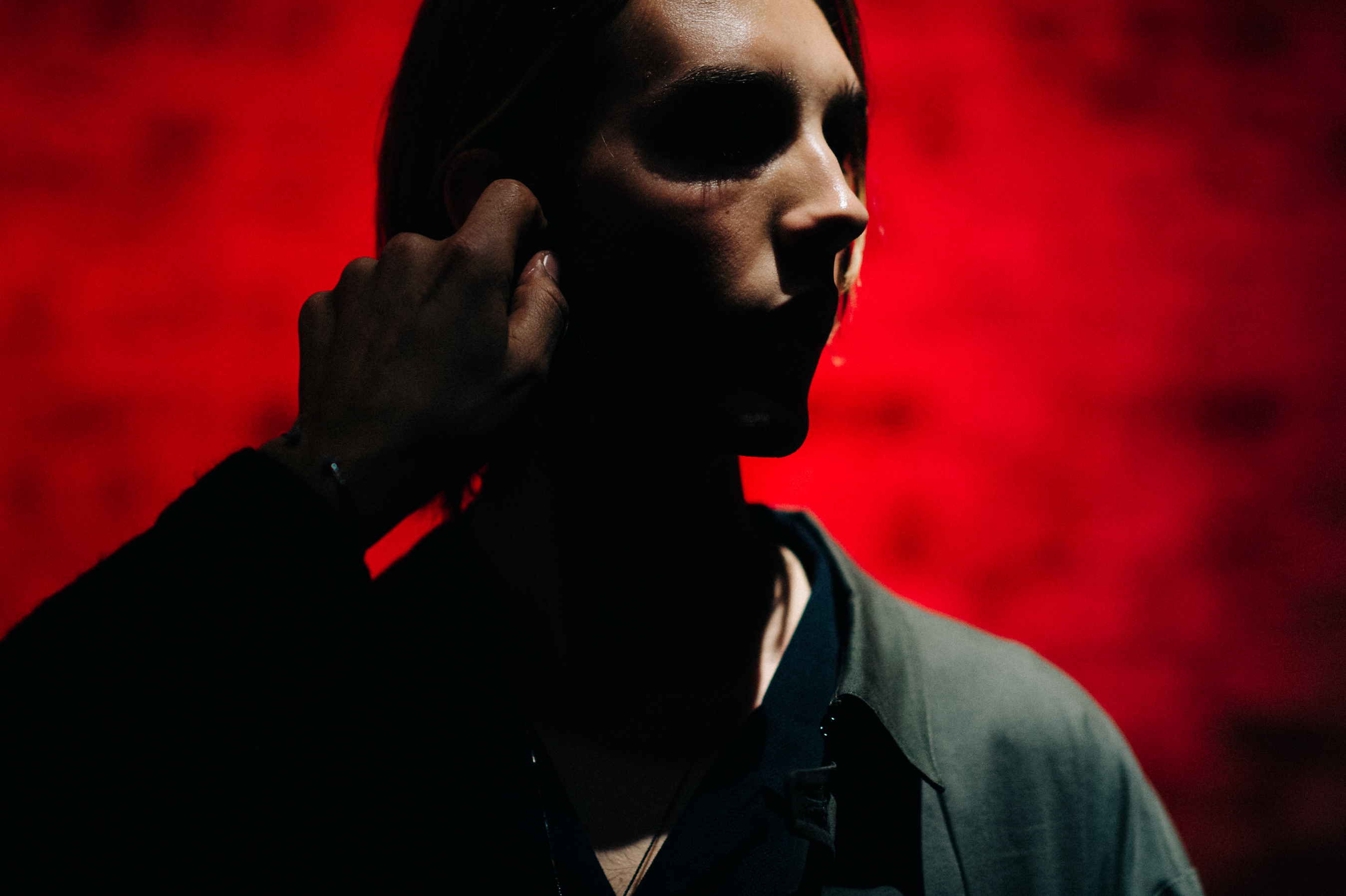 Male model in low light