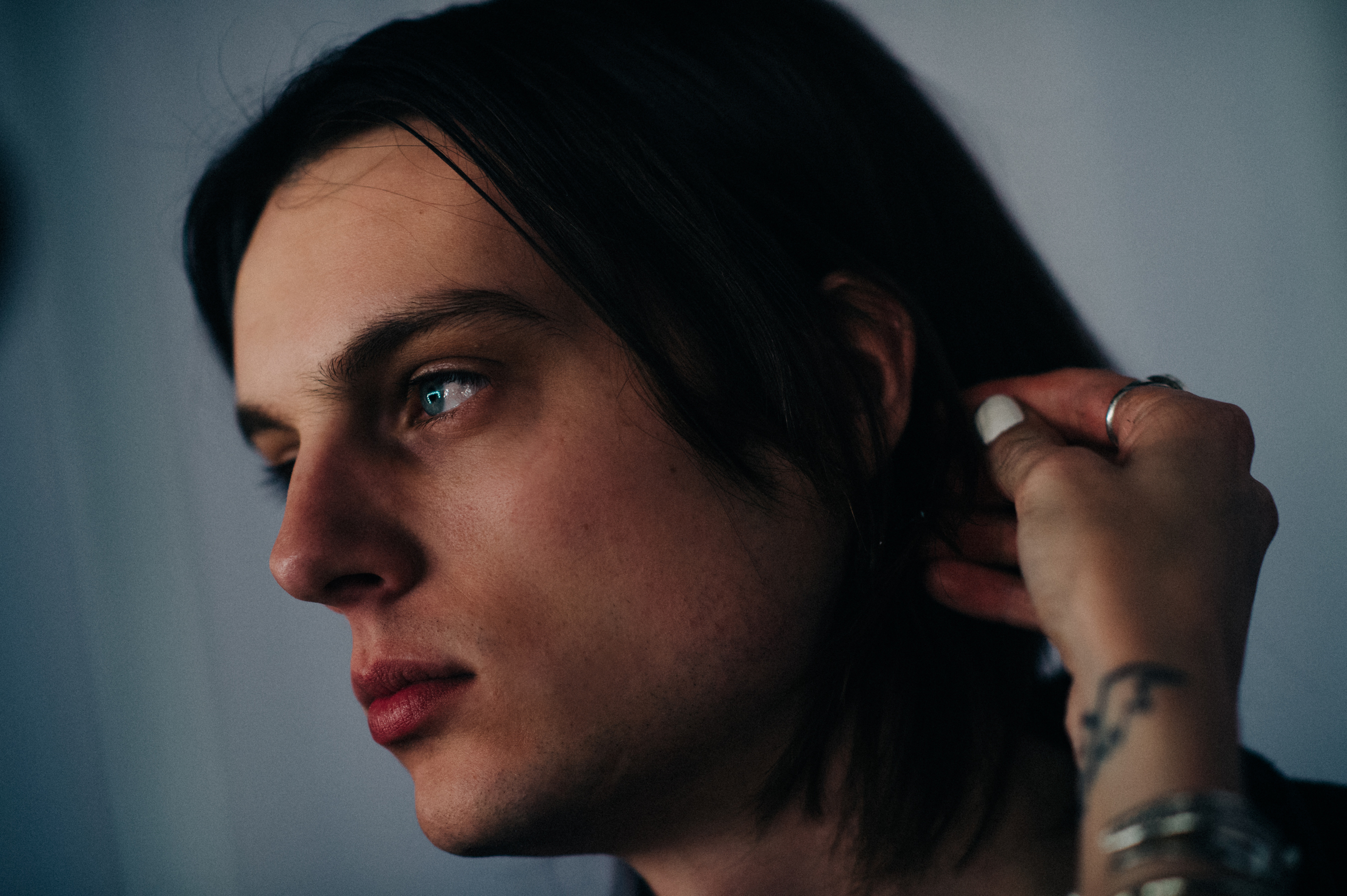Male model hair done