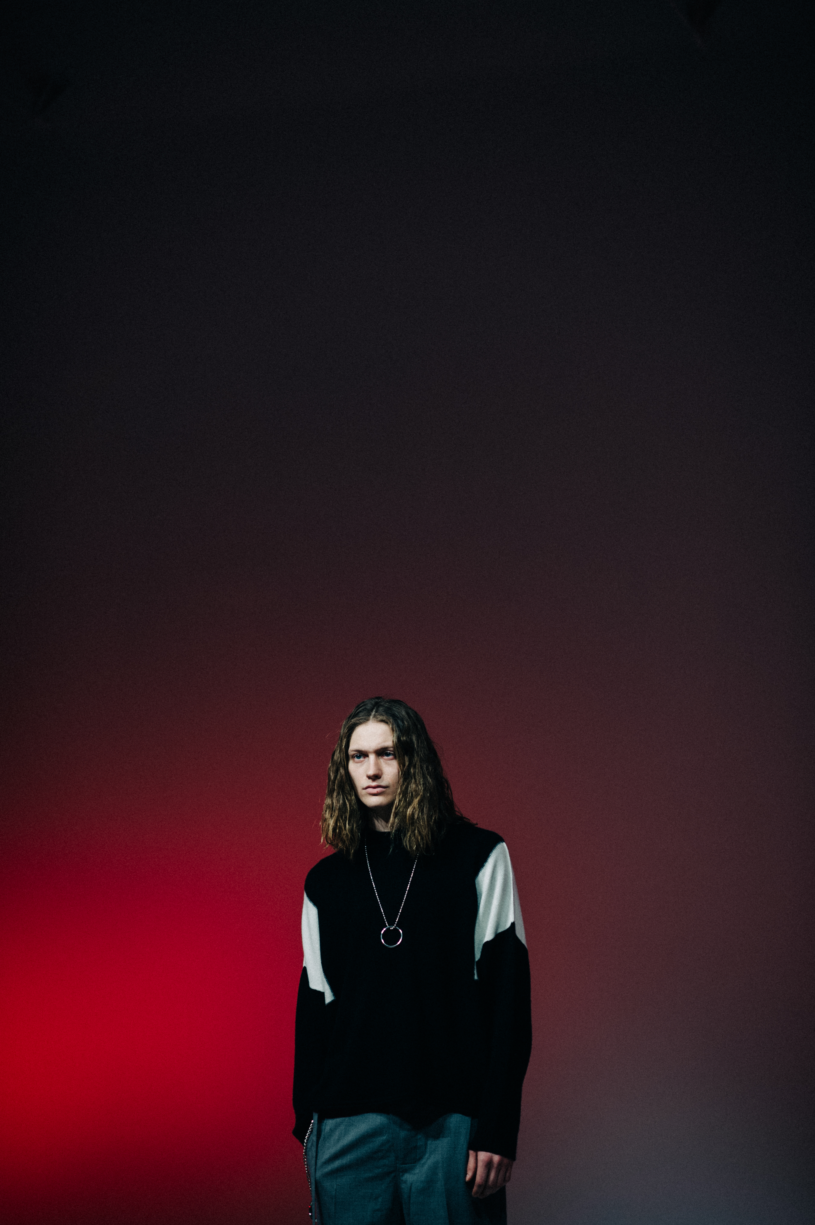 Male model long hair