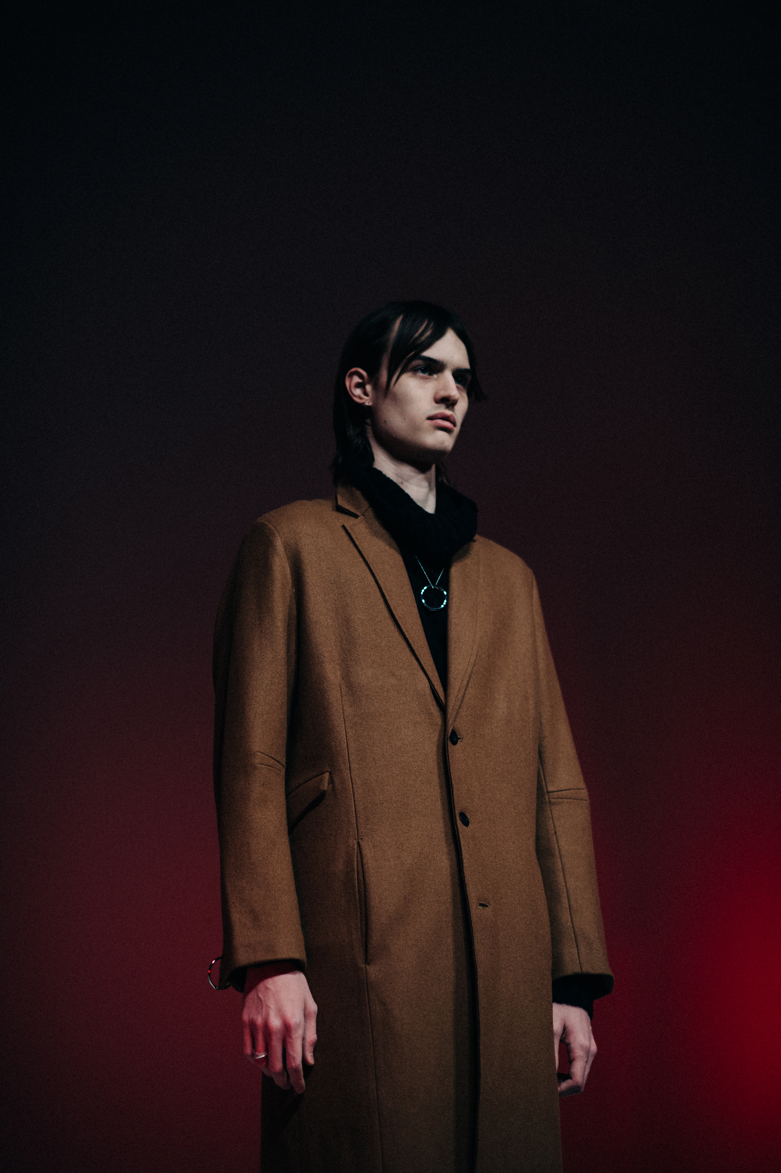 Male model wearing coat