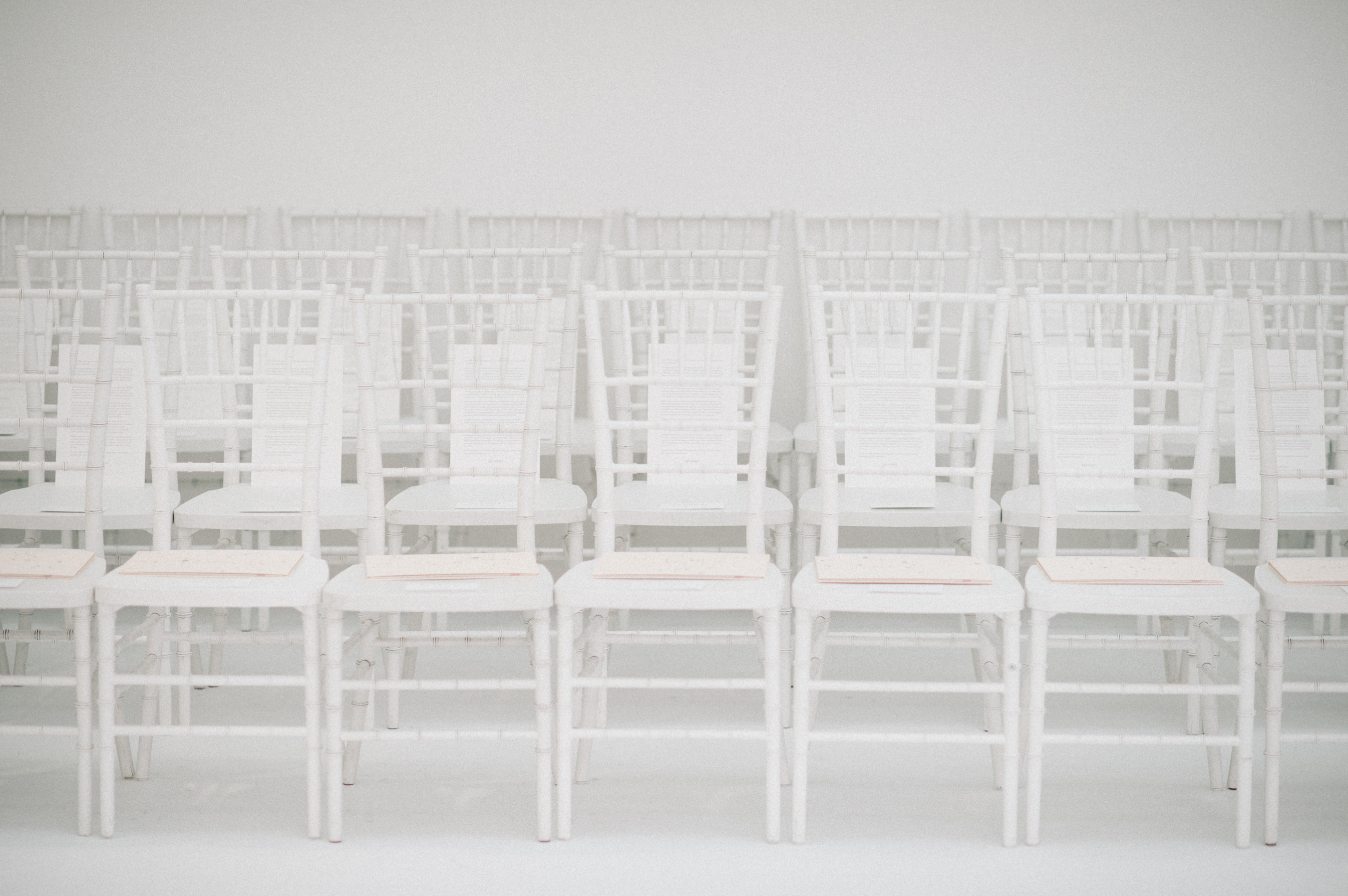 White chairs lined up