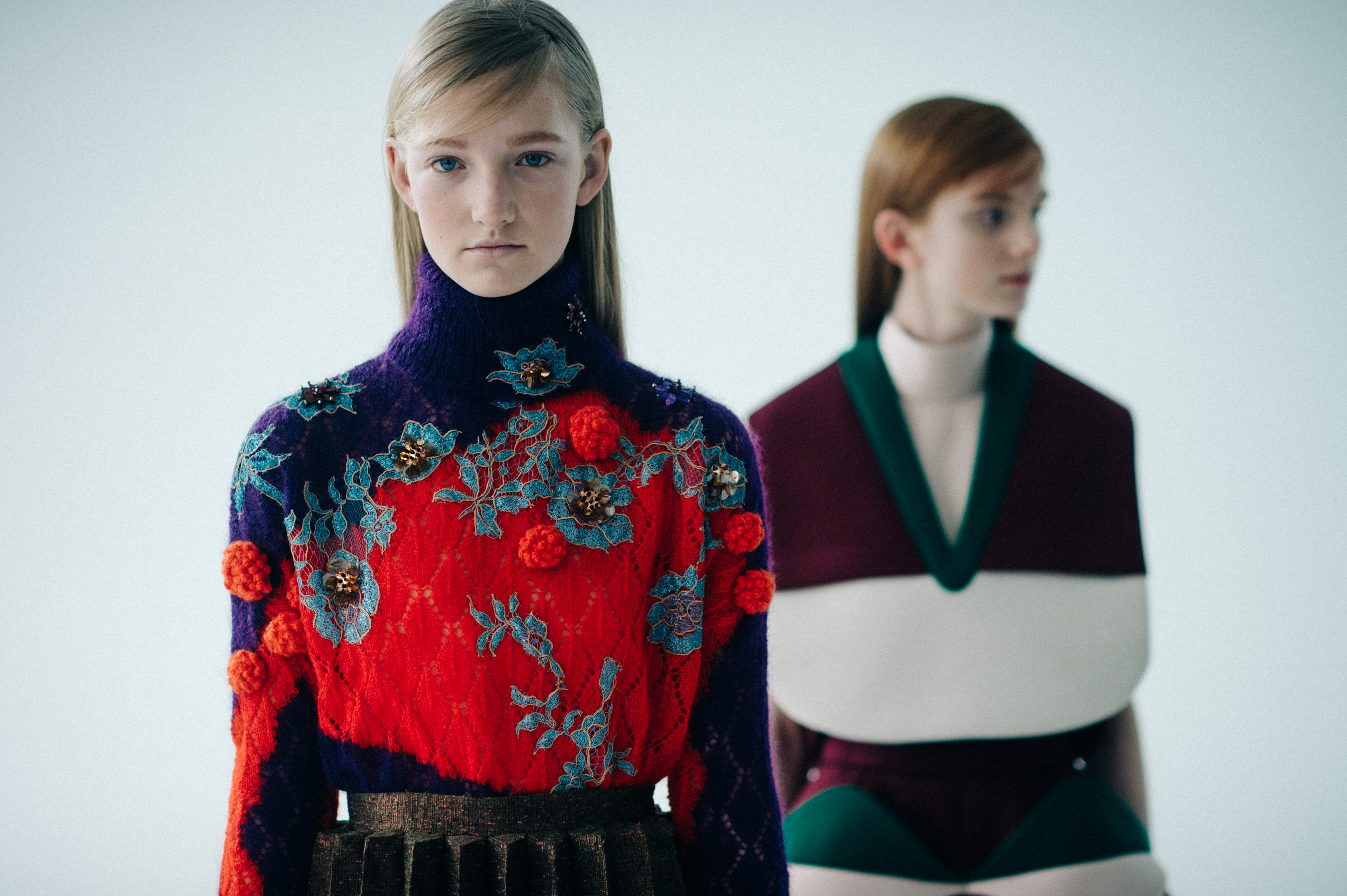 Two models before the show