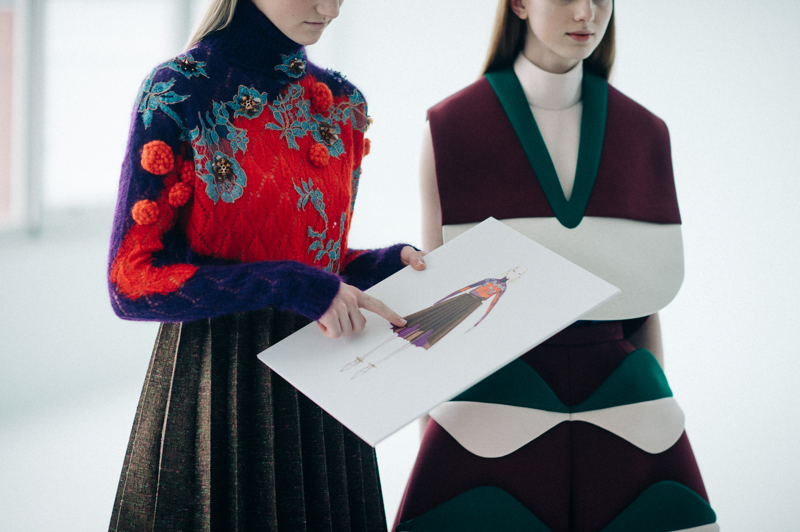 Two models before the show