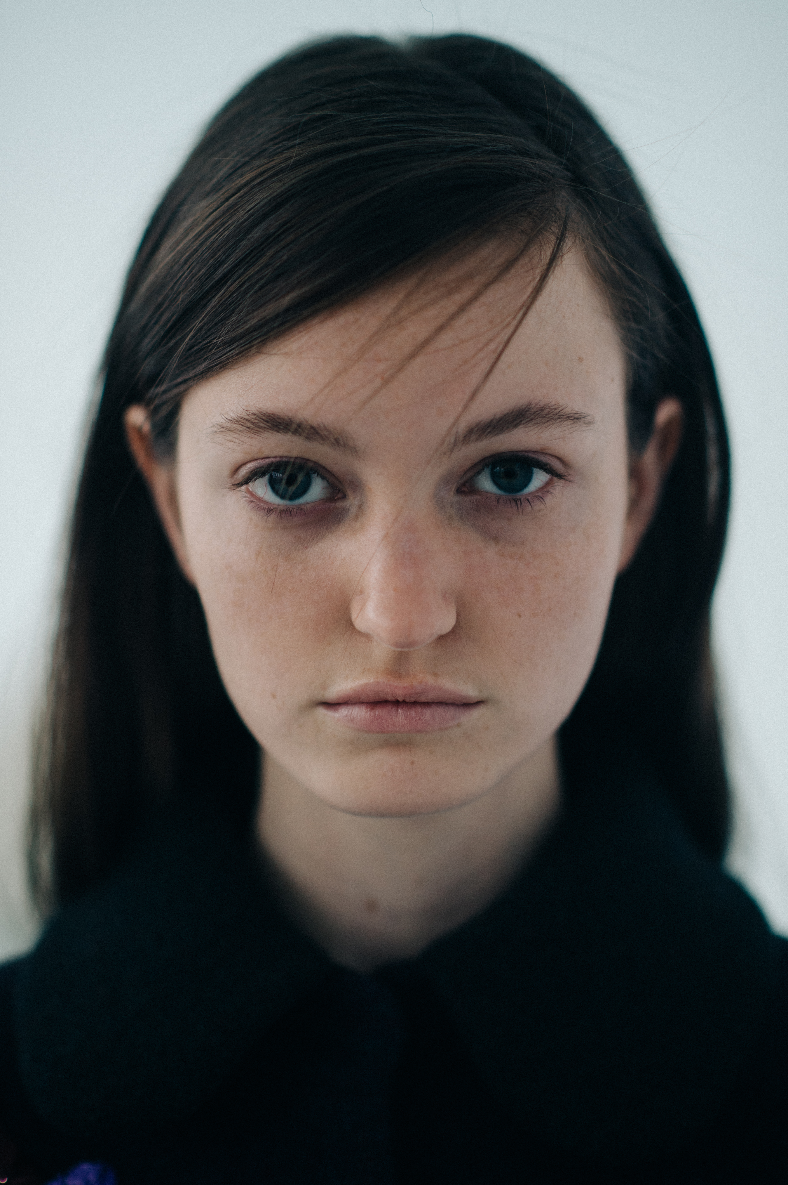 Portrait of a model with dark eyes