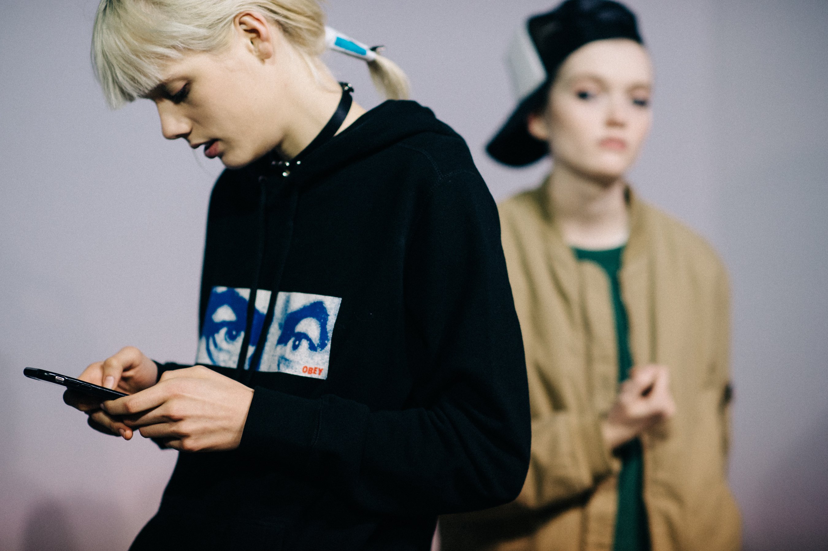 Two models before the show