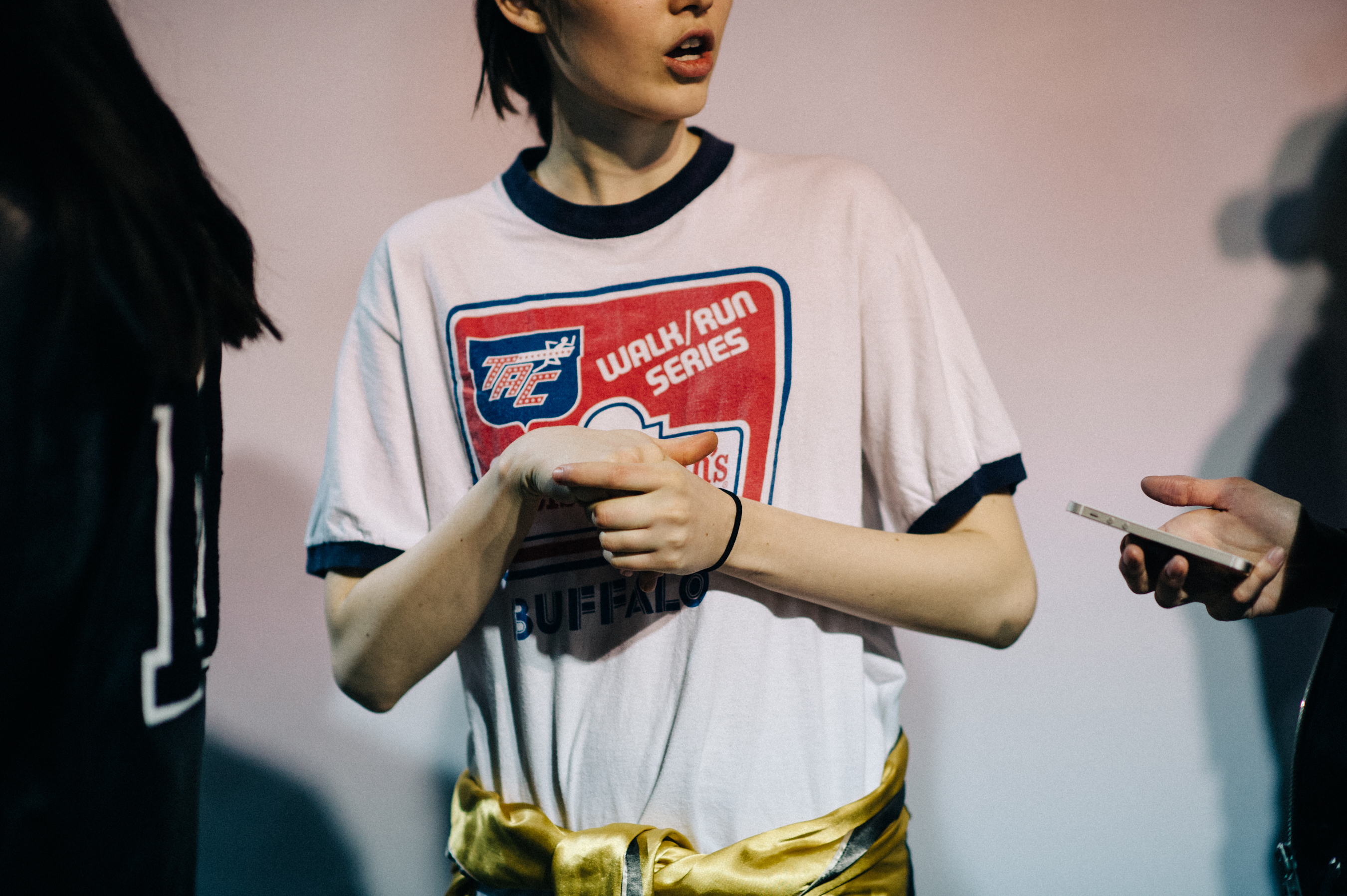 Model at the rehearsal
