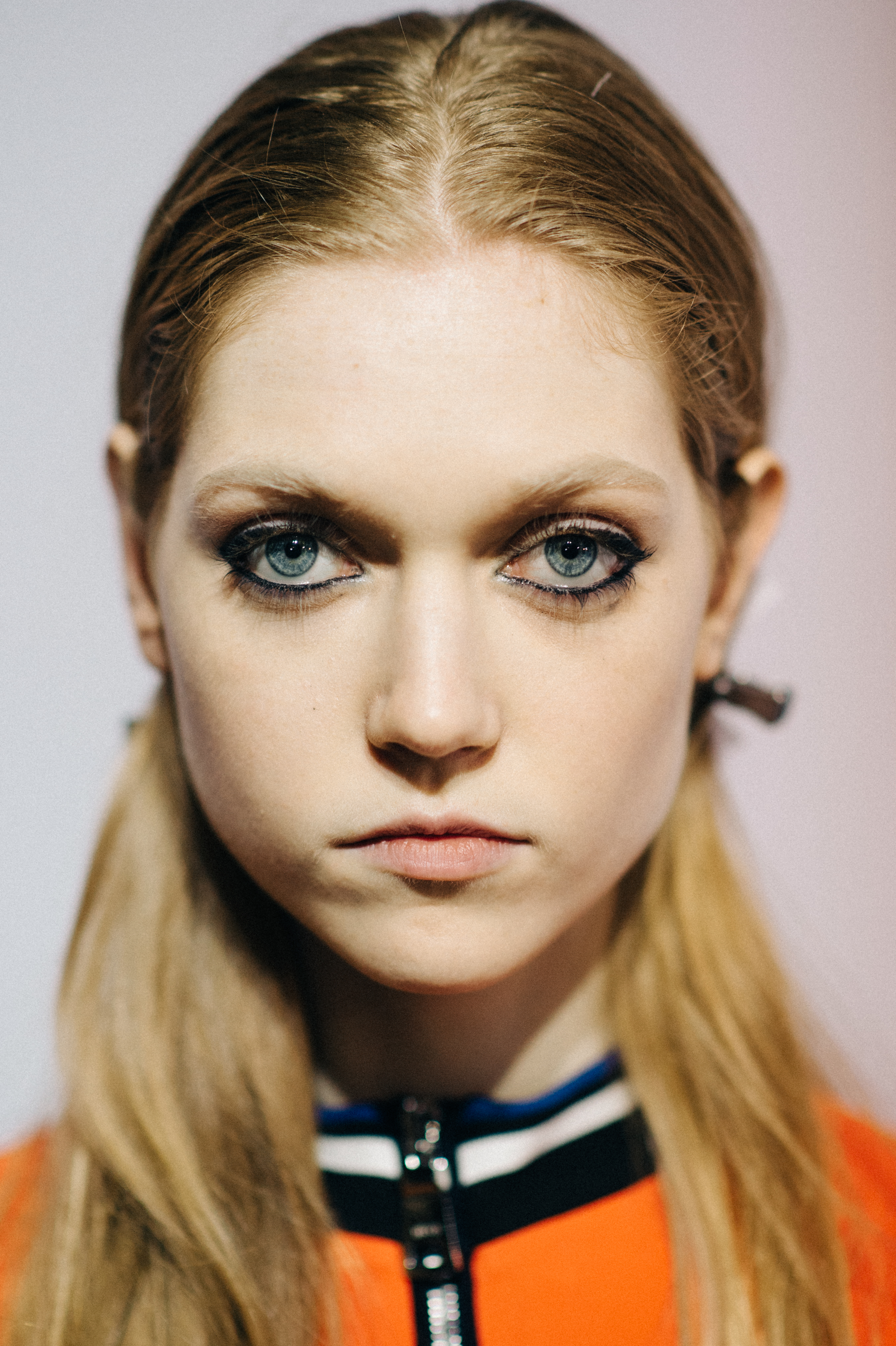 Model with light hair and eyes