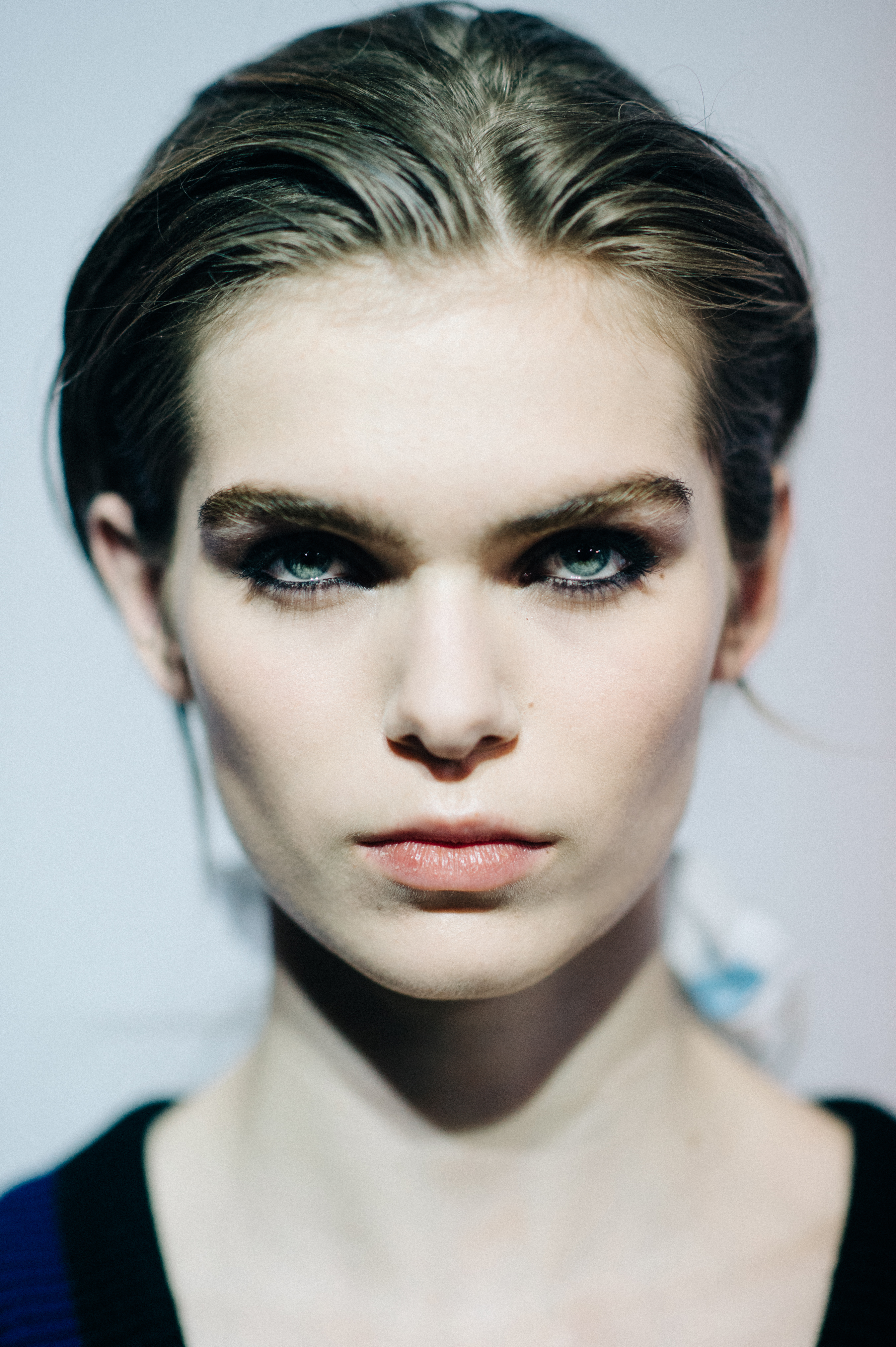 Portrait of a Danish model before the show