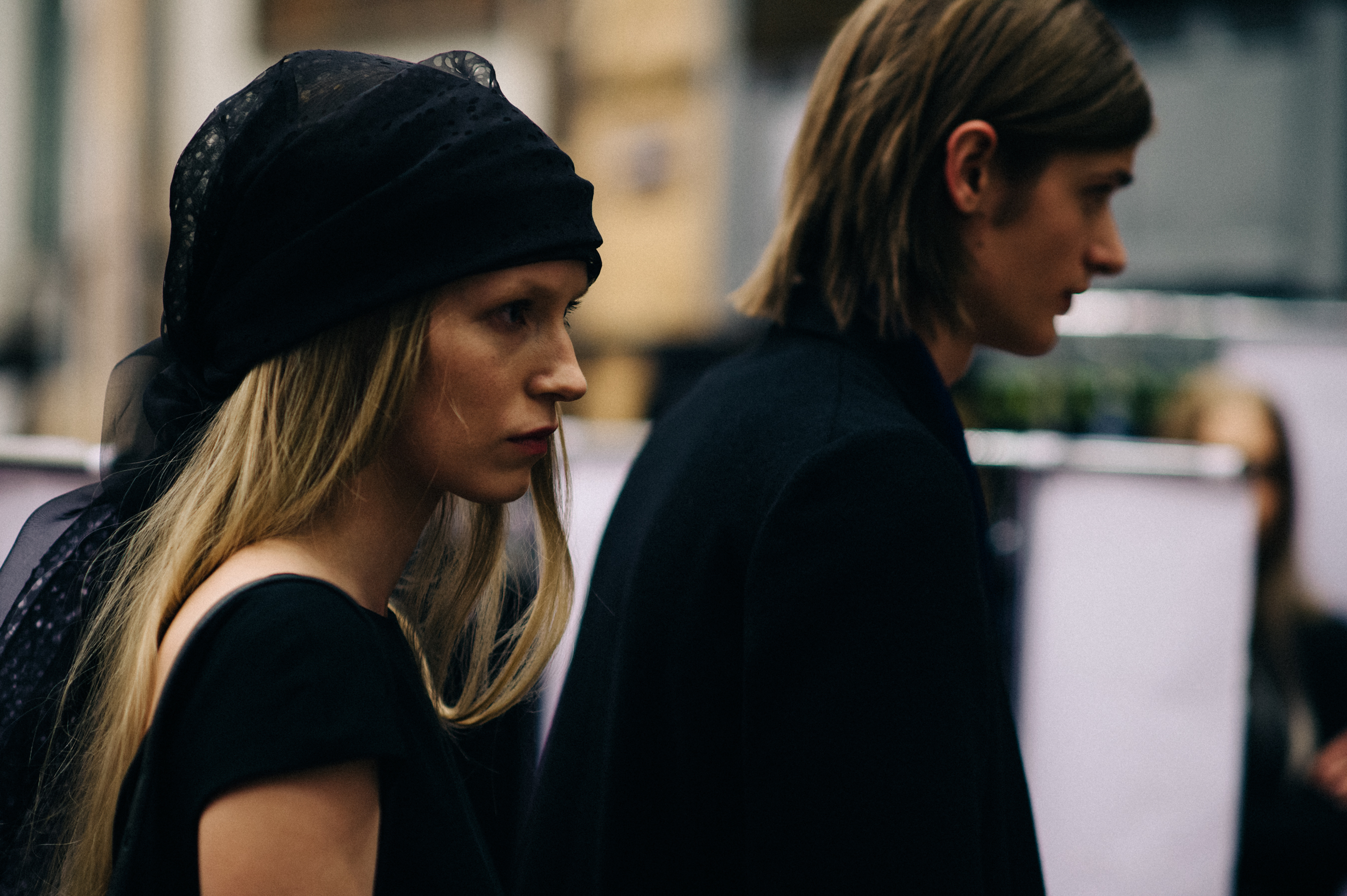 Two models before the show