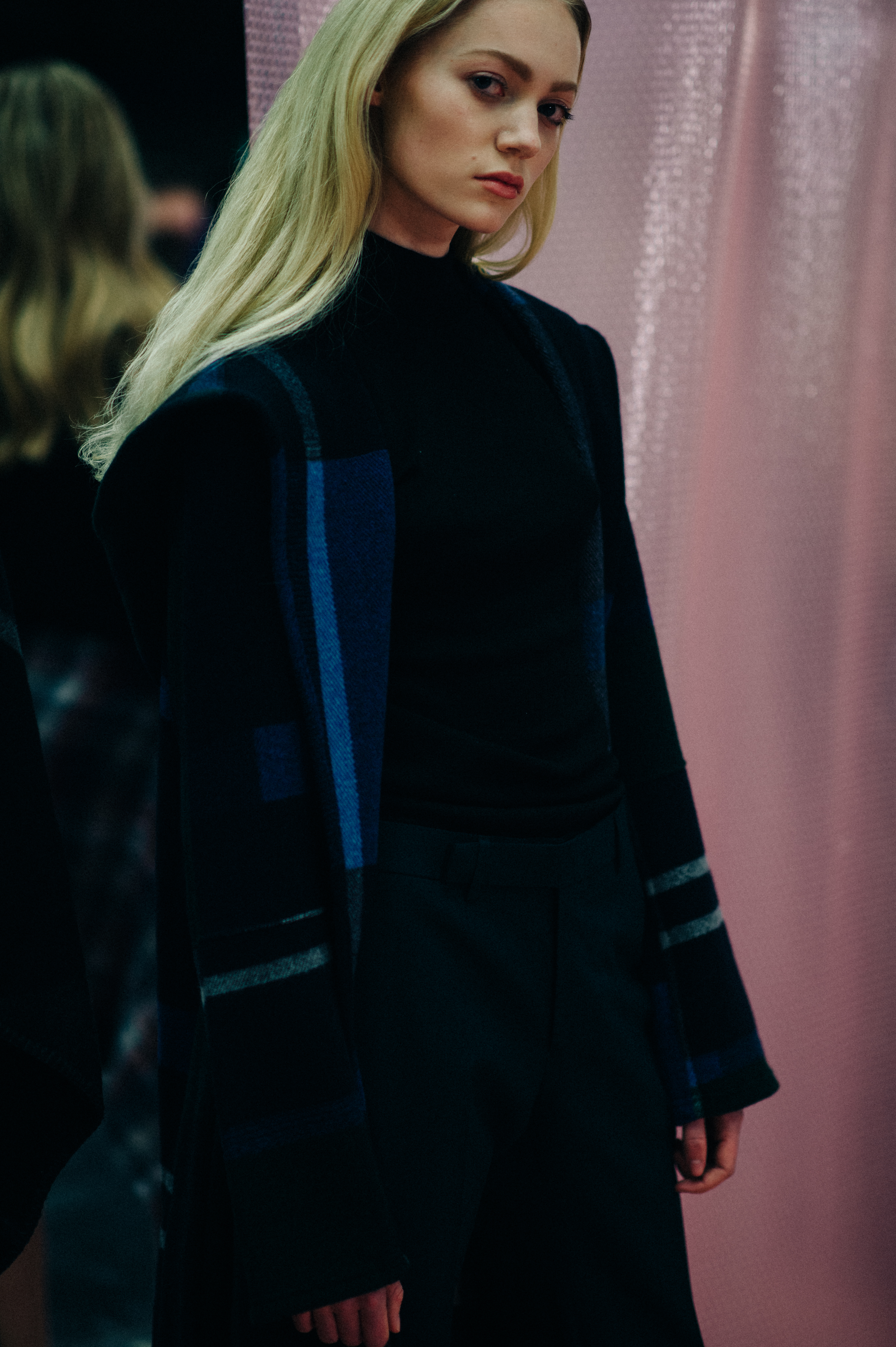 Model with blonde hair