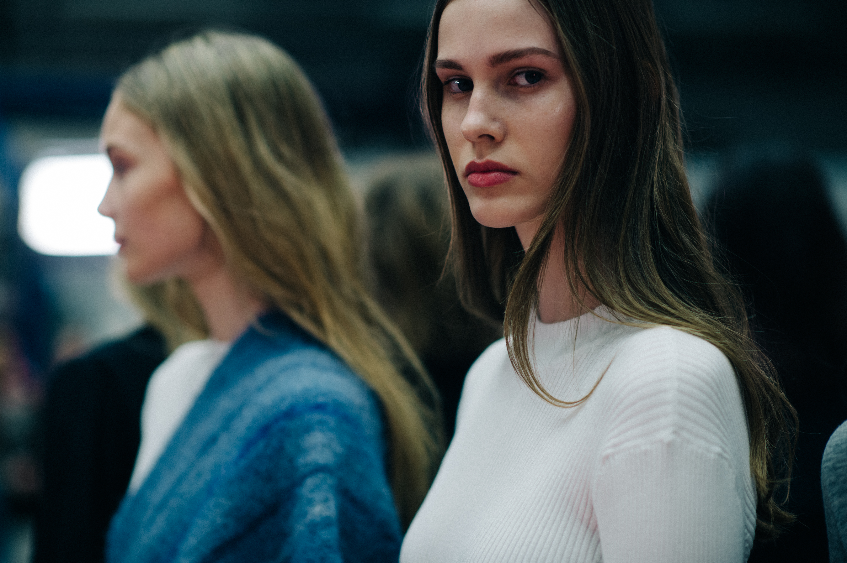 Two models before the show