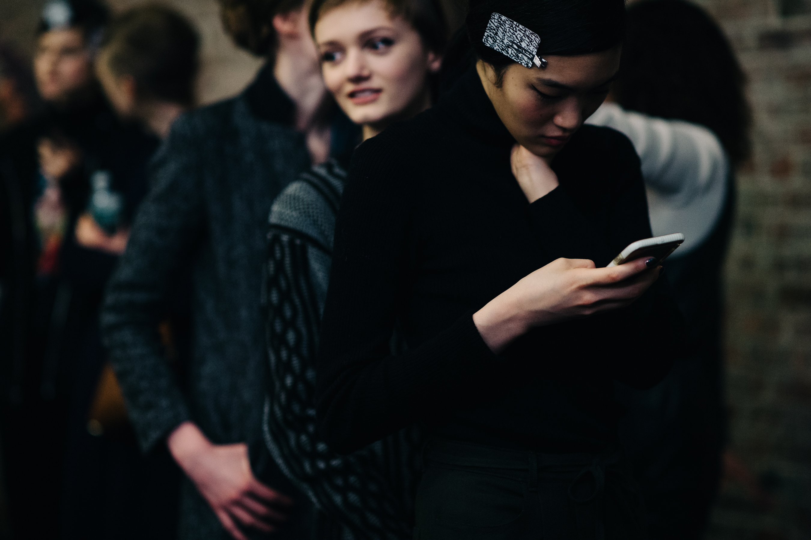 Model on phone