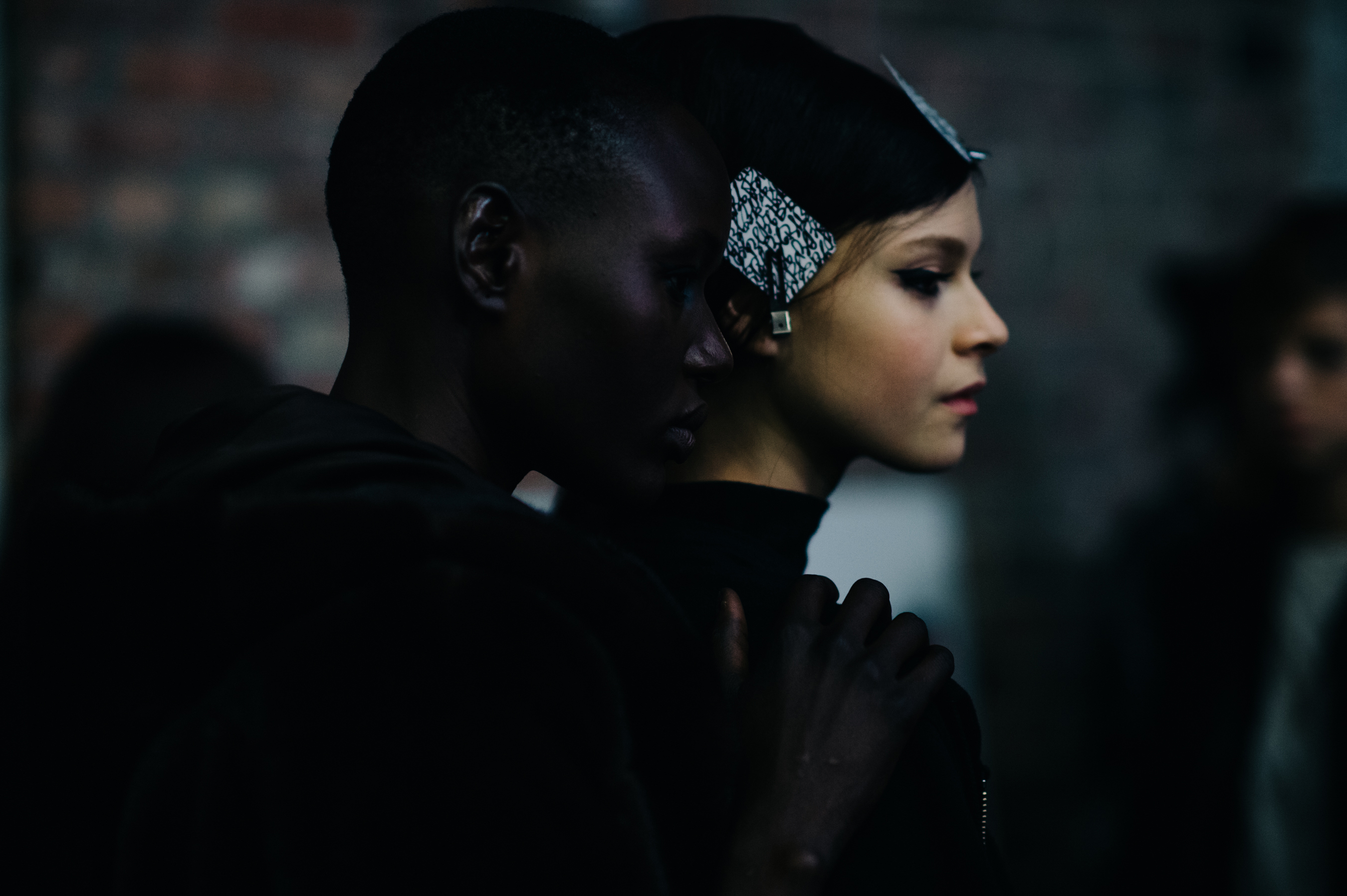 Two models before the show