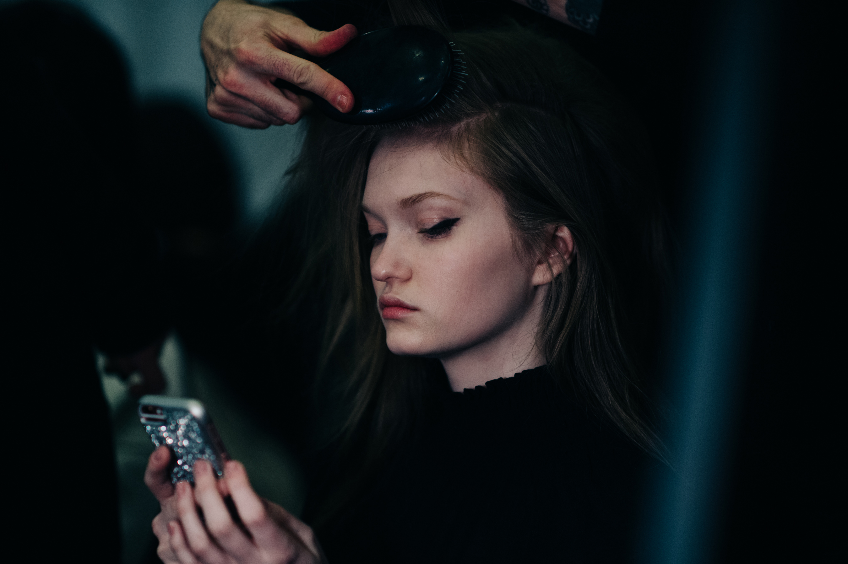 Model before the show