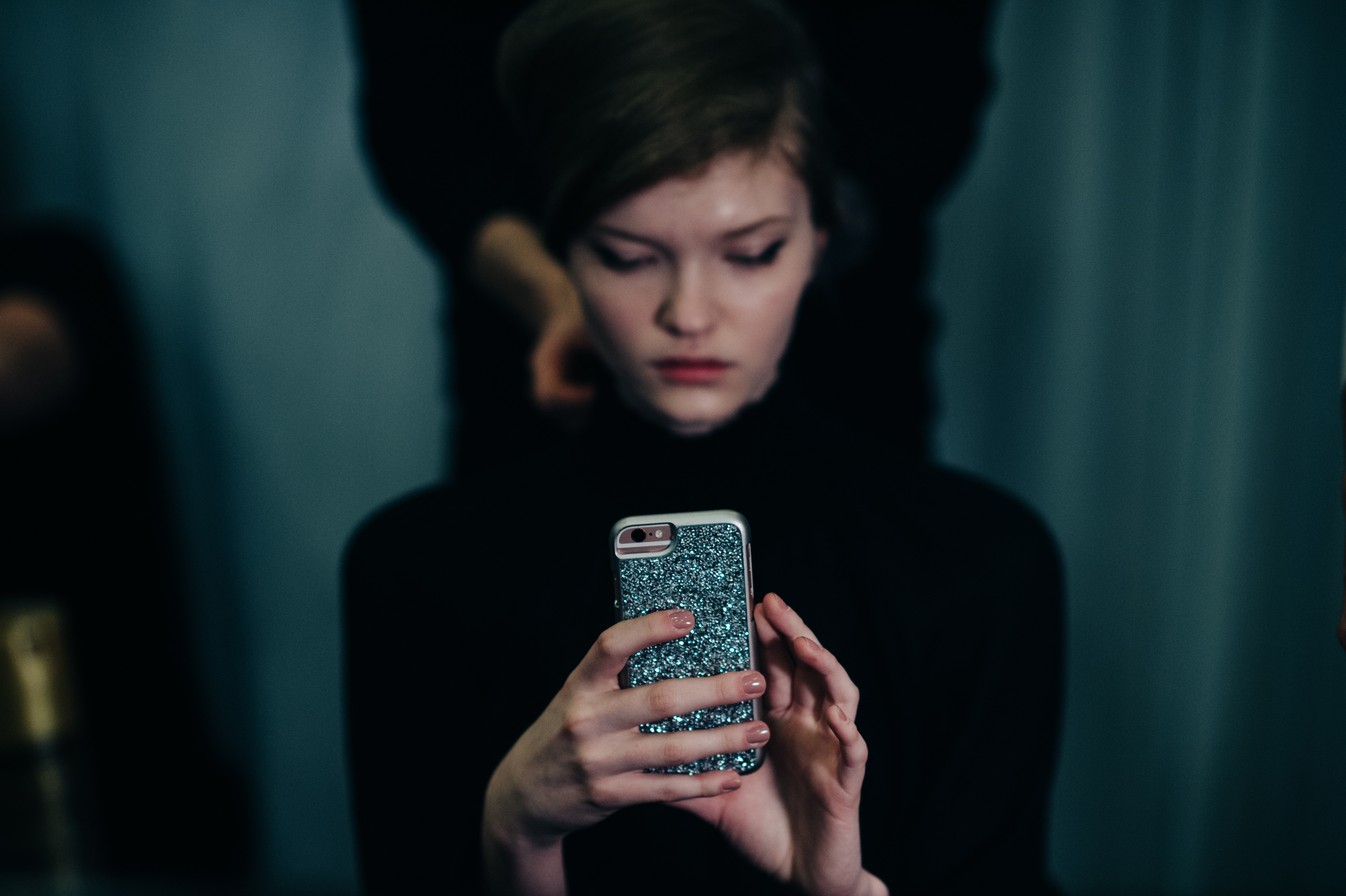Model on phone
