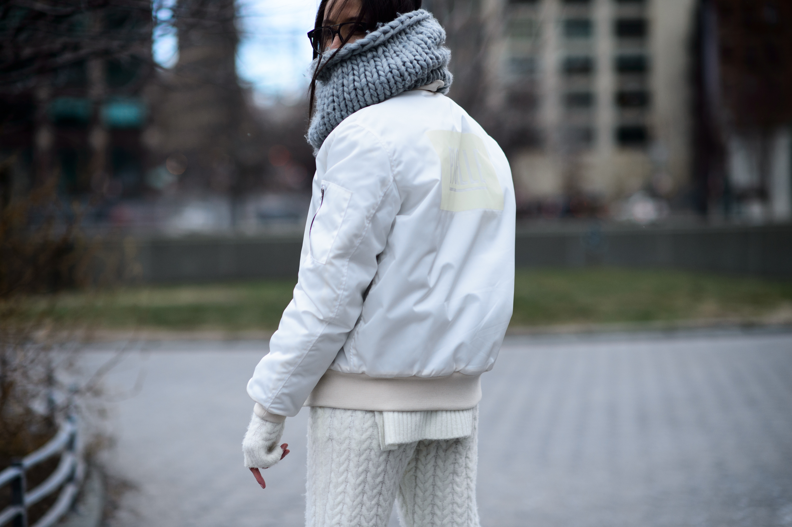 Woman wearing white