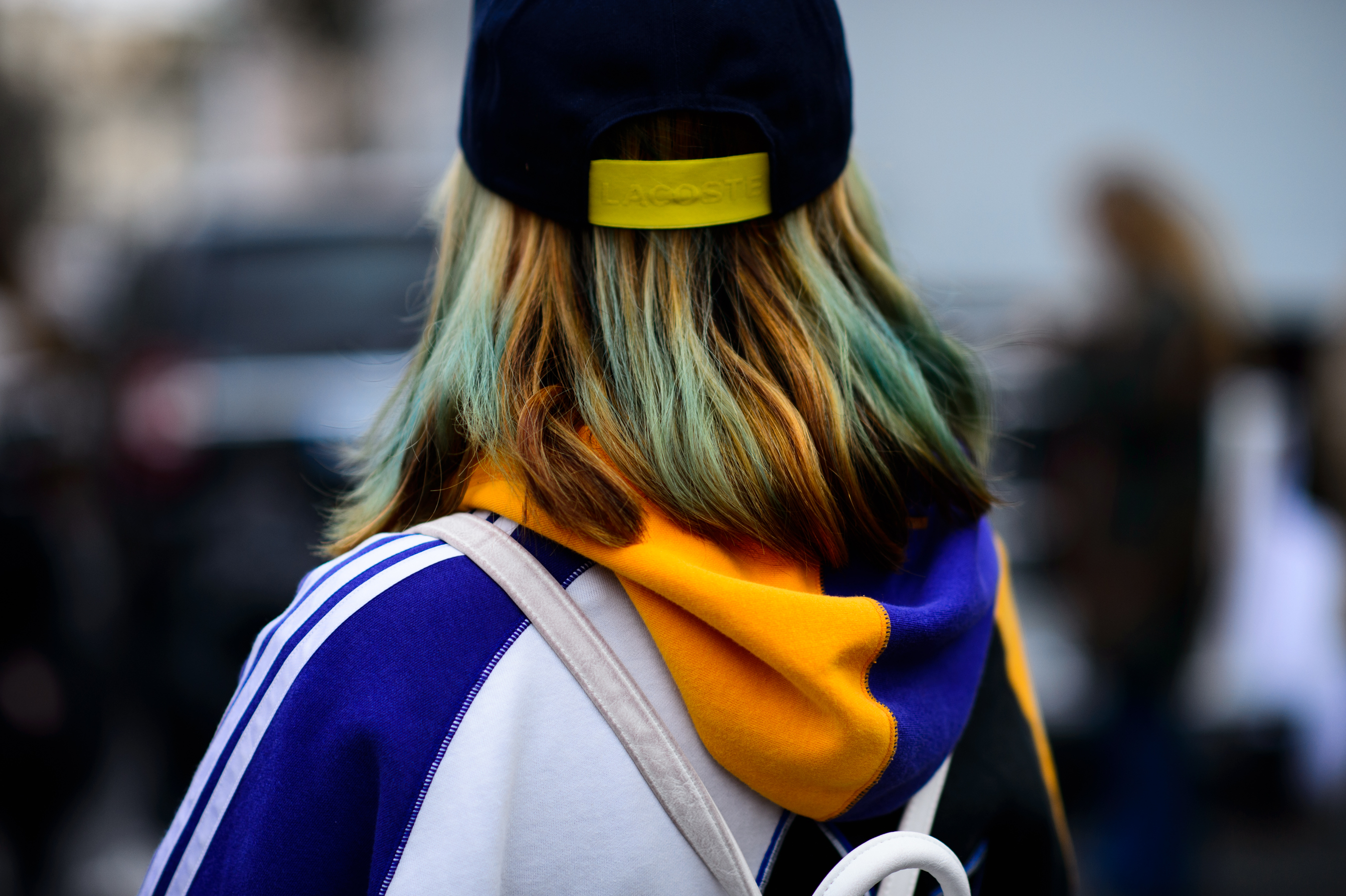 Photographer with colourful hair