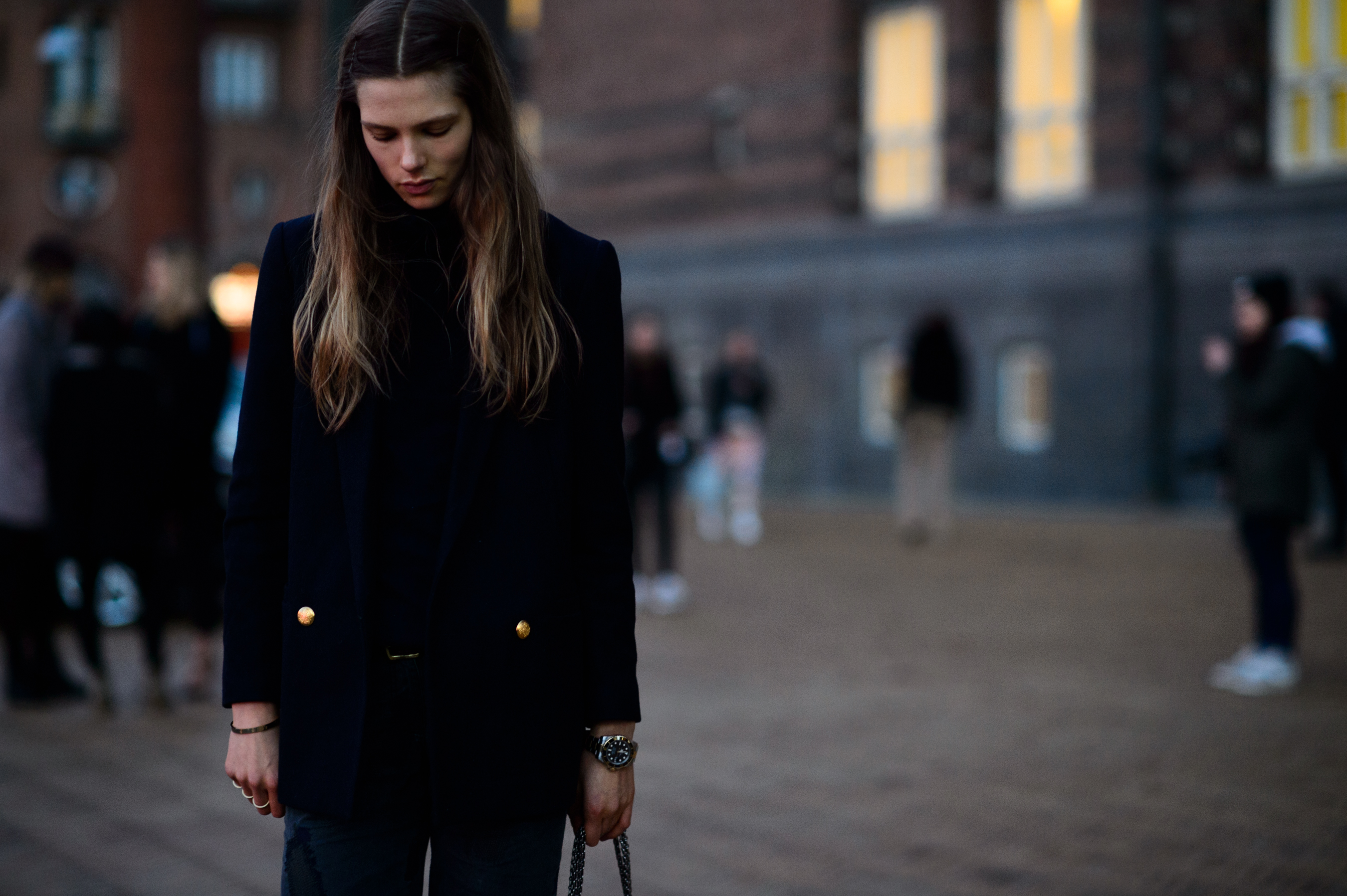 Danish model wearing black