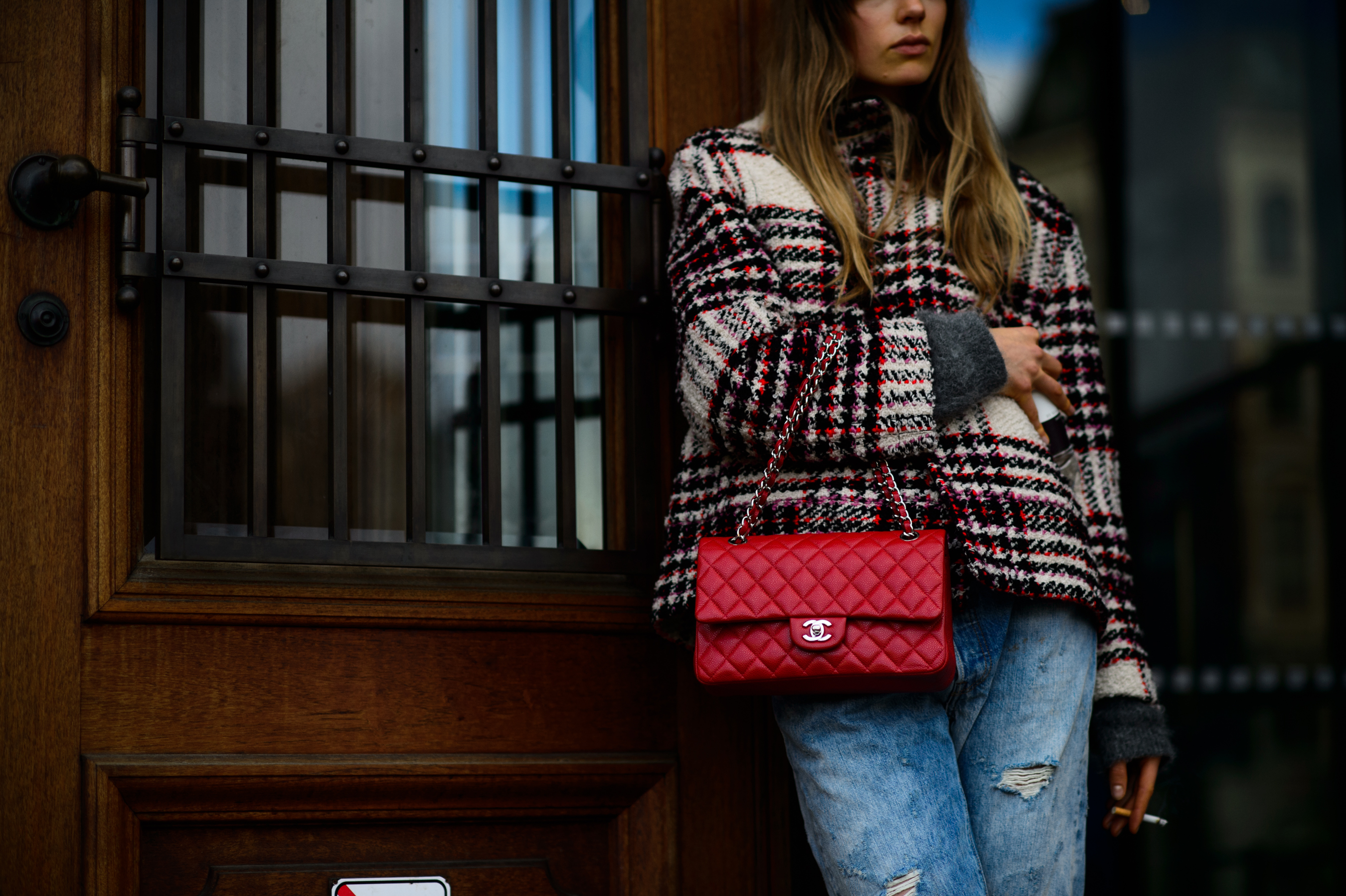 Danish model with Chanel bag