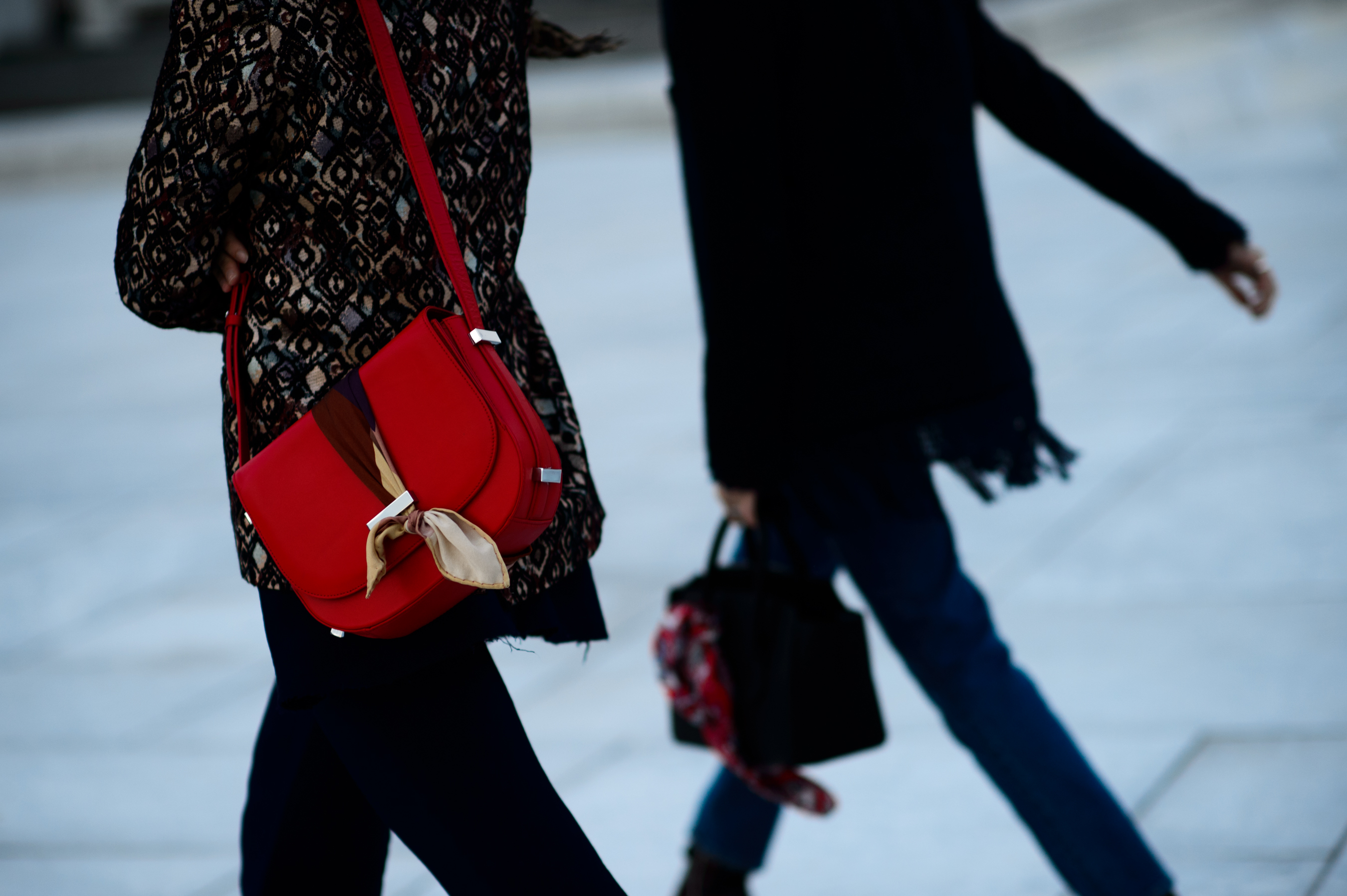Close up of red bag