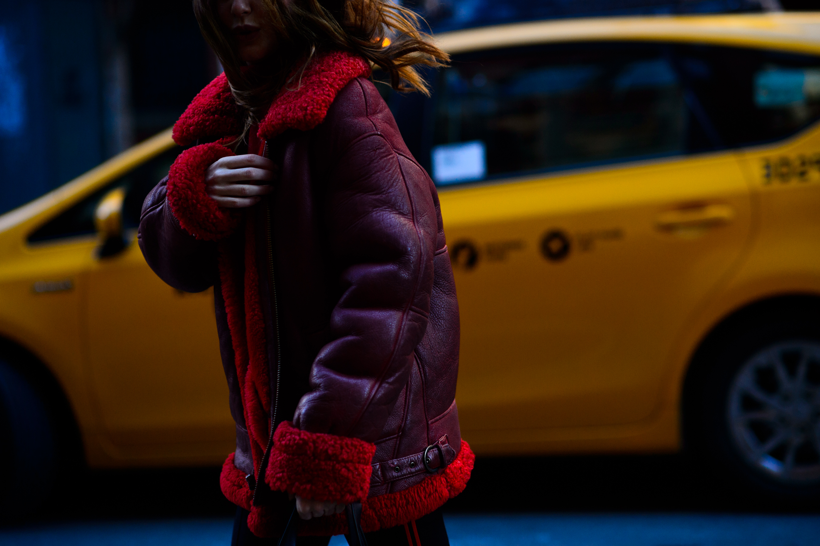 Turkish Vogue editor wearing red