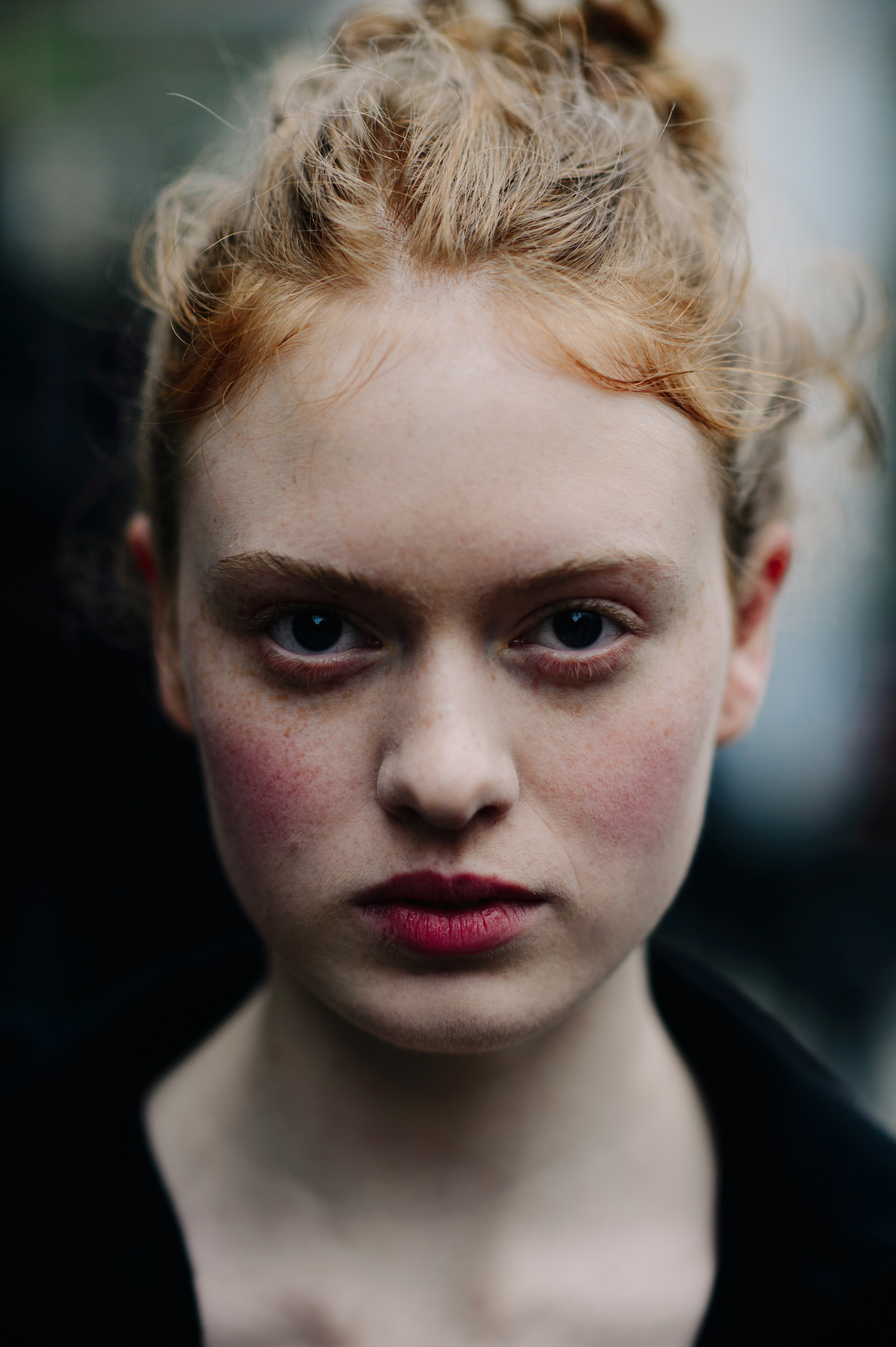 Portrait of a model with red hair