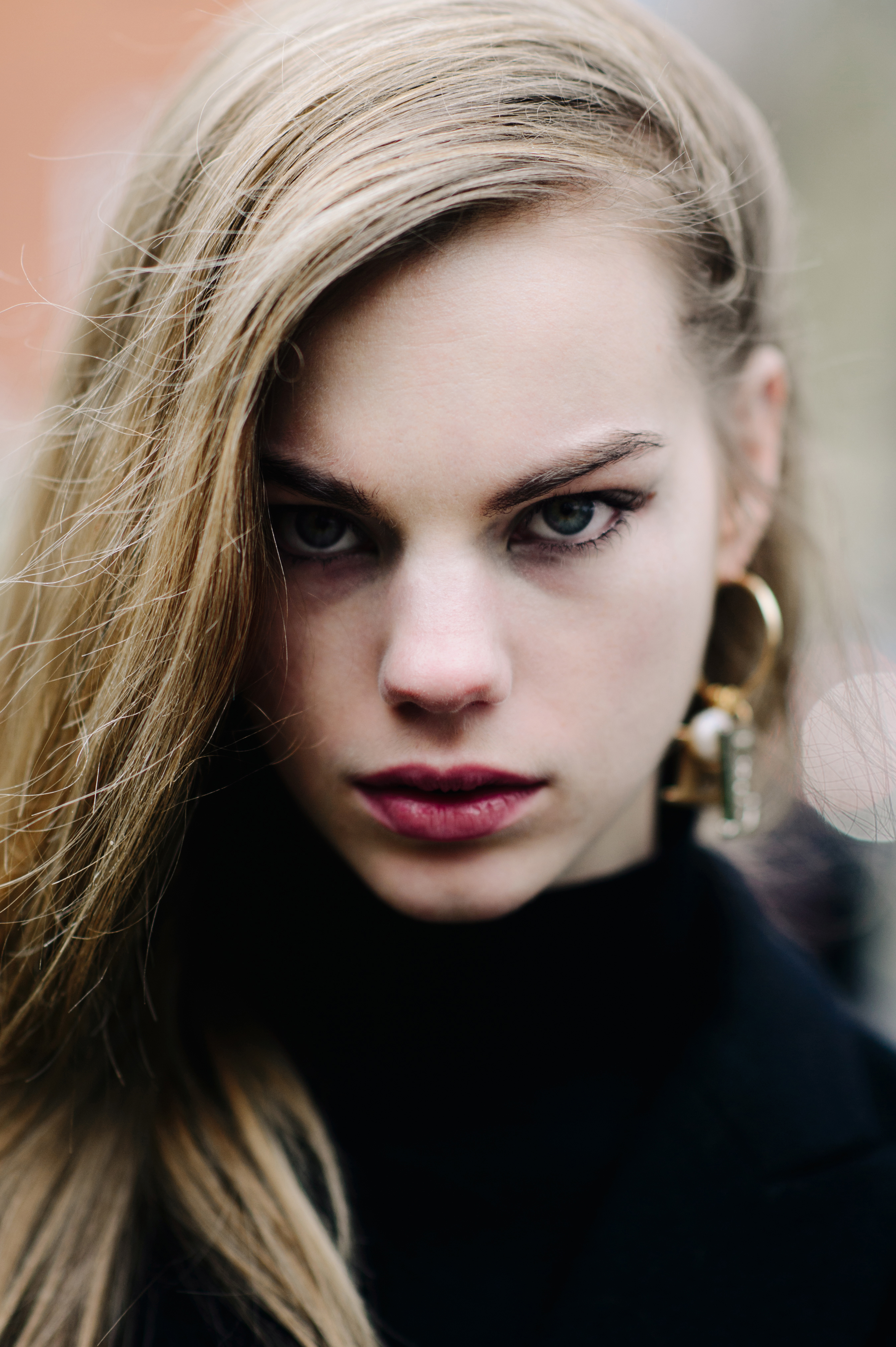 Portrait of a model after the show