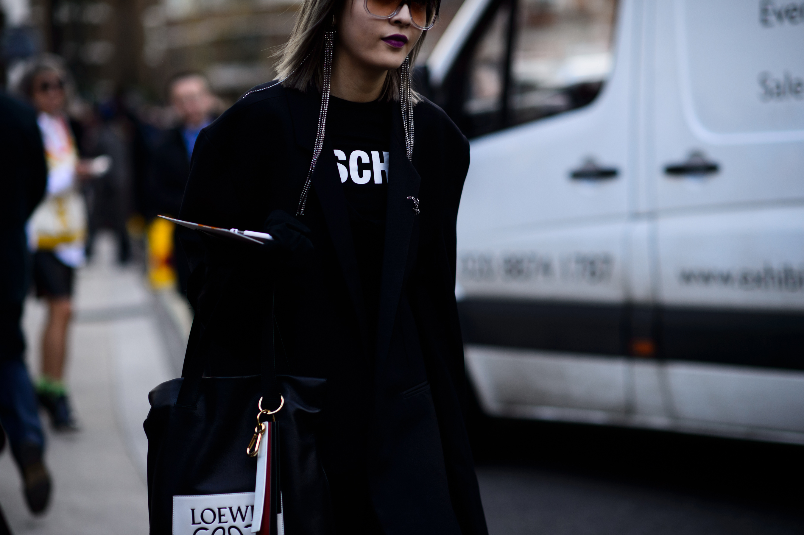 Woman wearing Vetements and Loewe