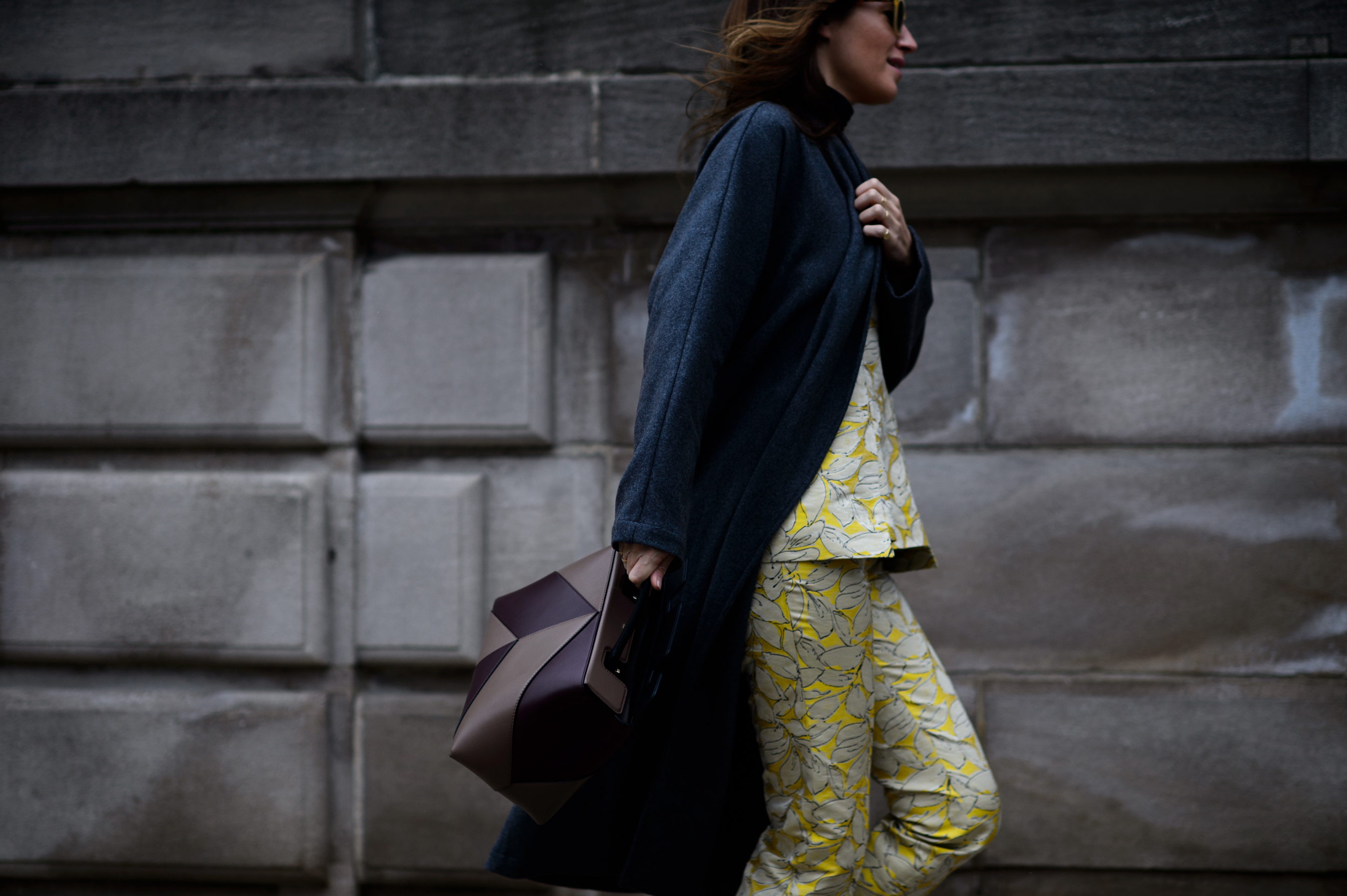 Woman wearing floral print