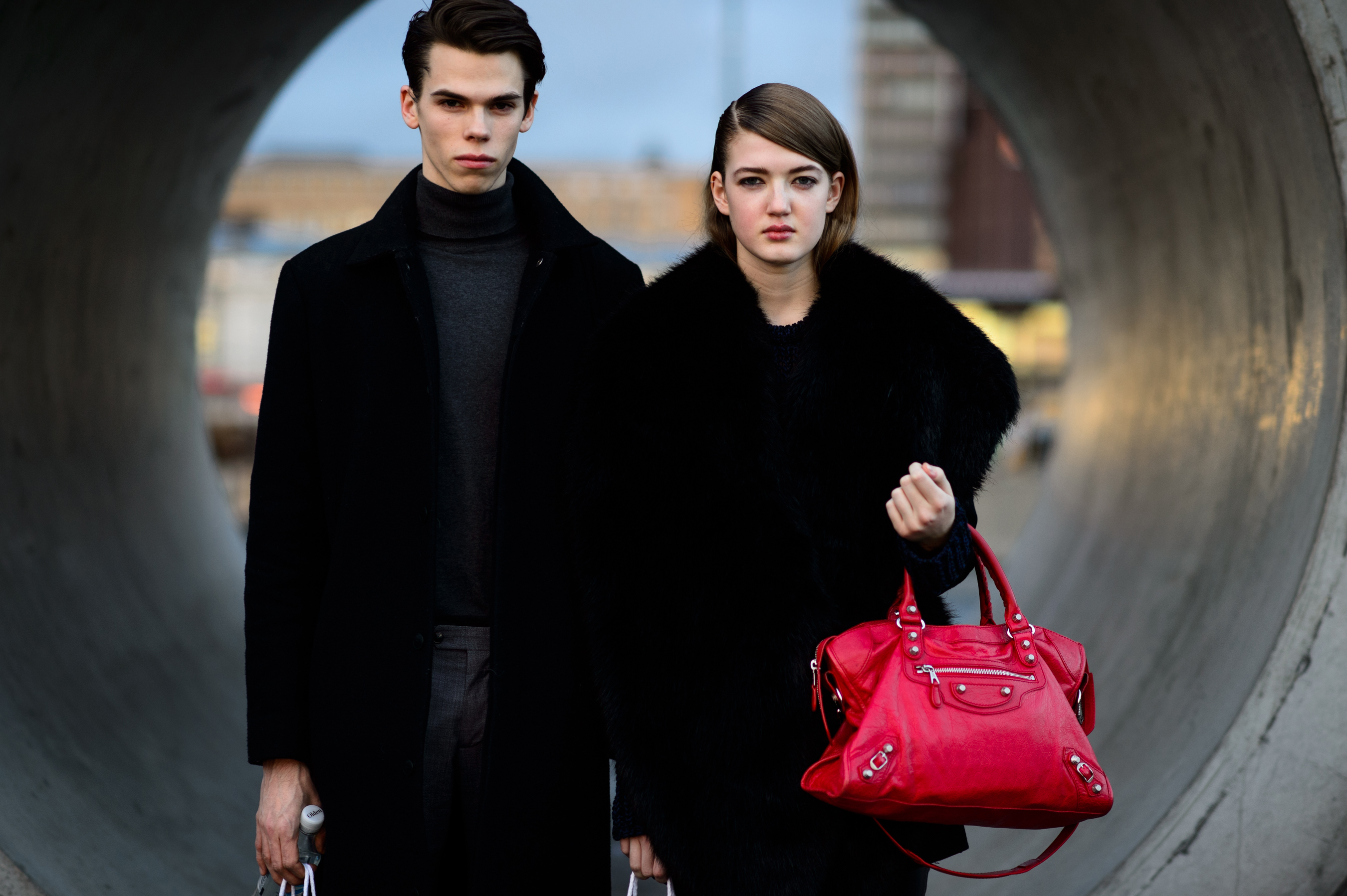 Two models after show