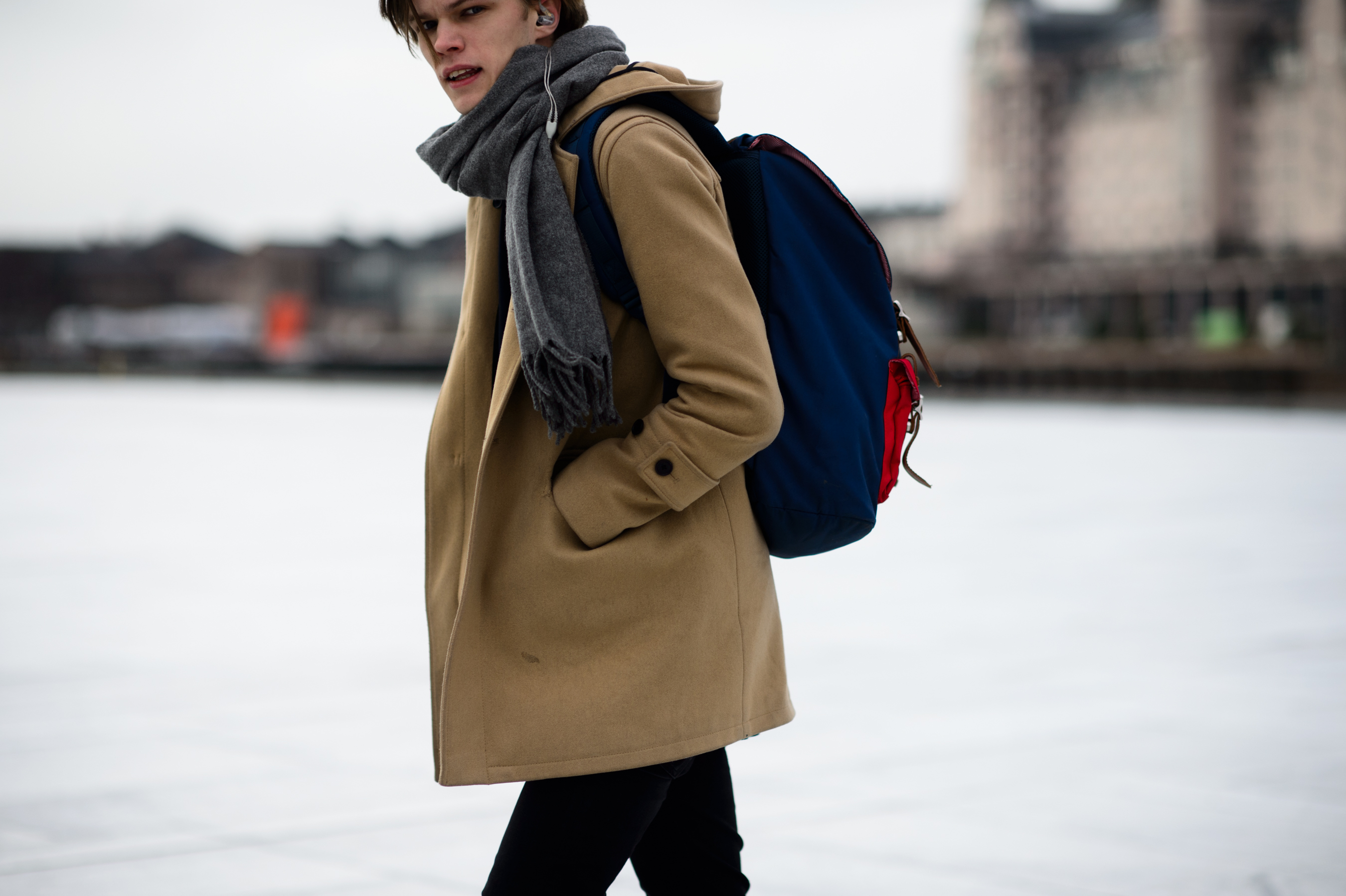 Man with backpack