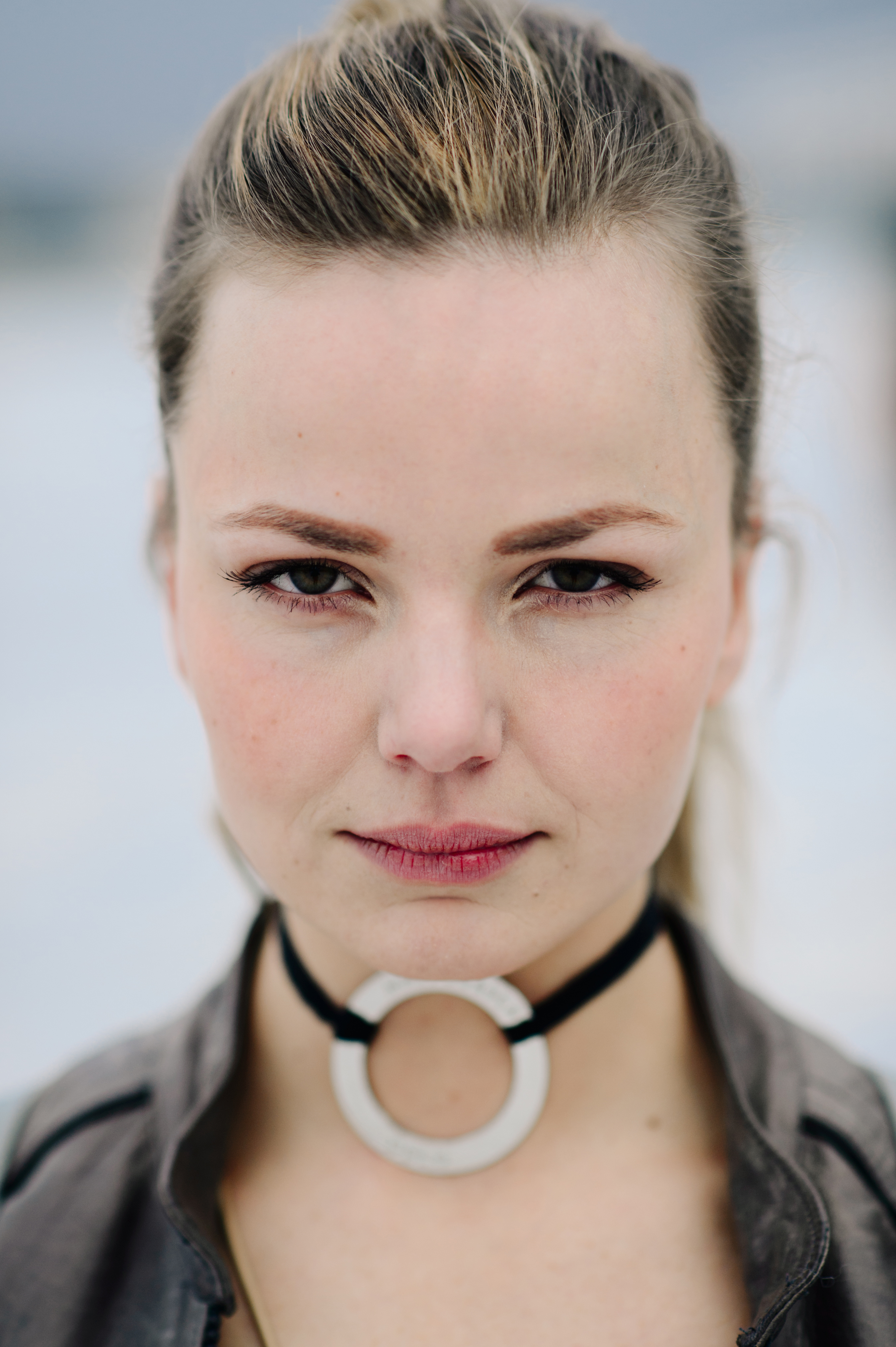 Woman portrait with choker