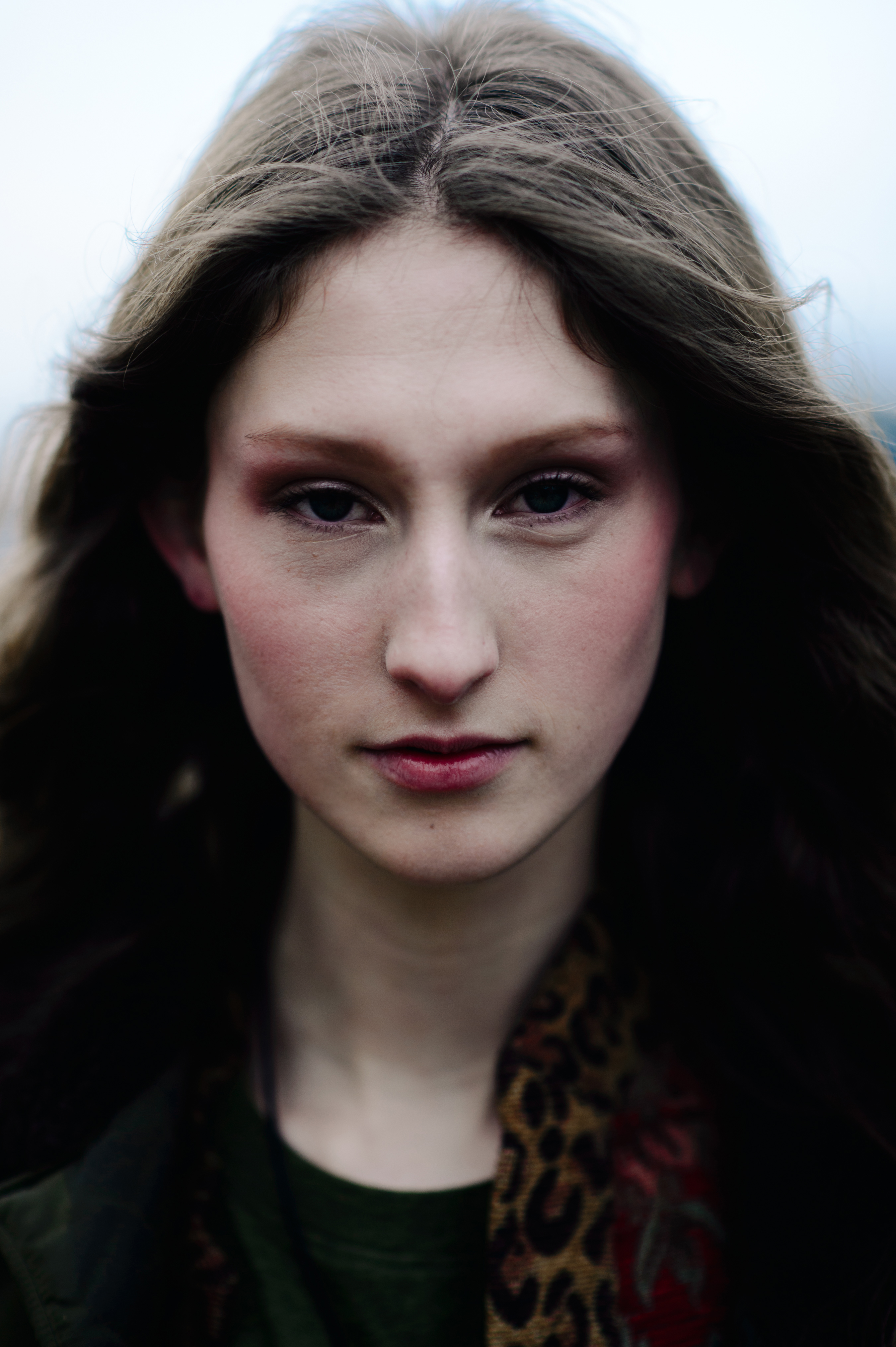 Portrait of a model before the show
