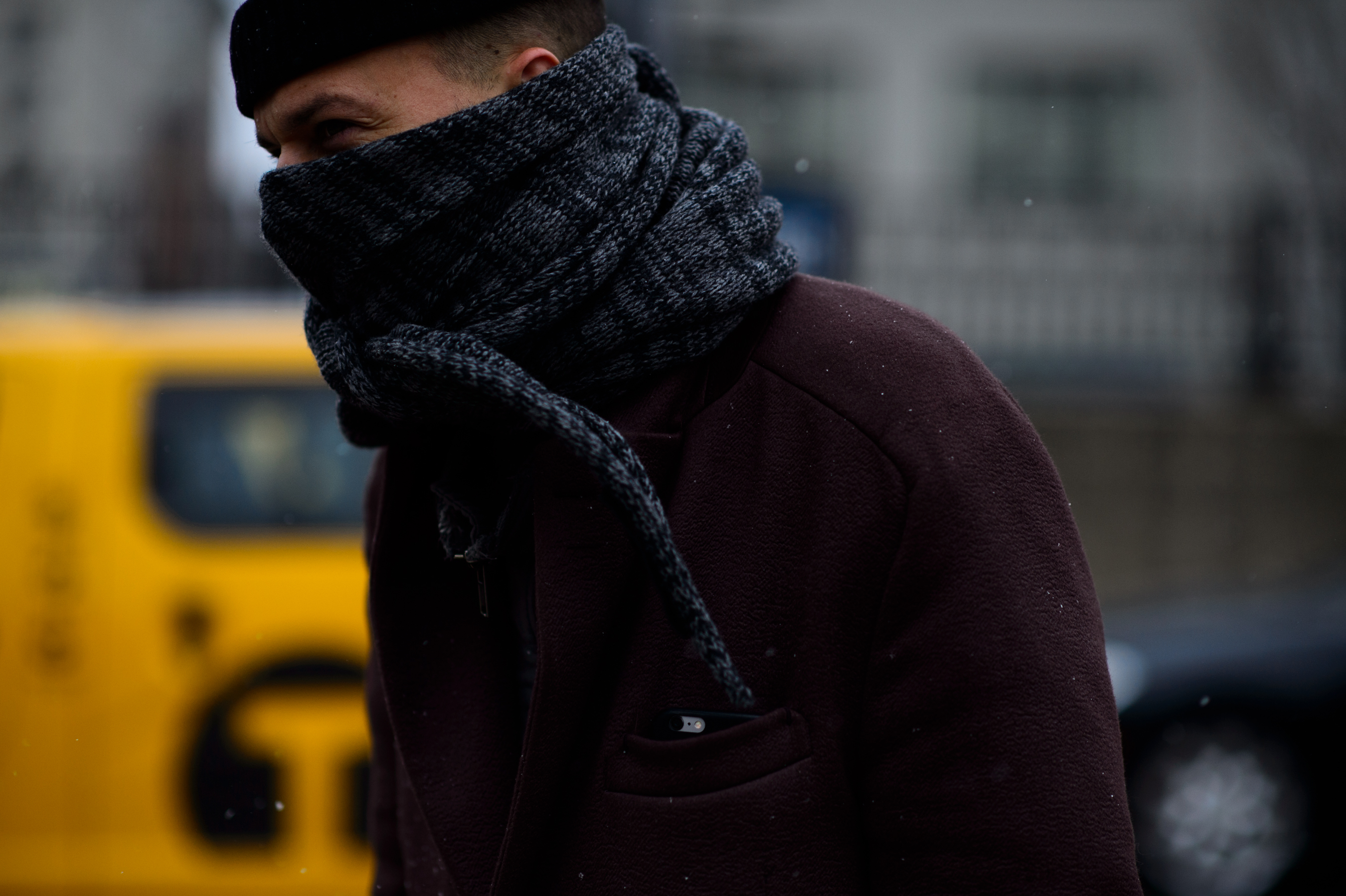 French photographer wearing scarf