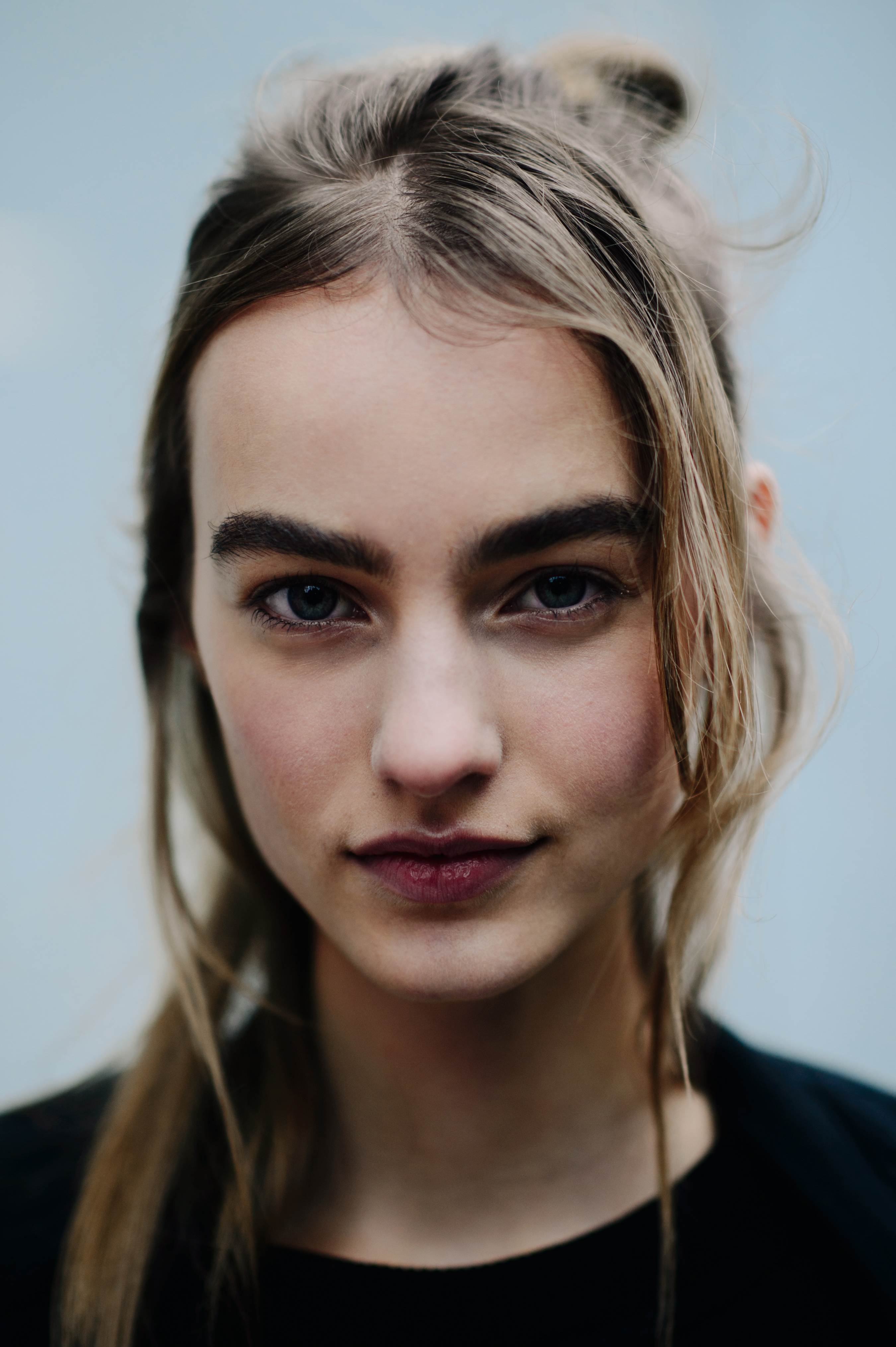 Portrait of a Dutch model after the show