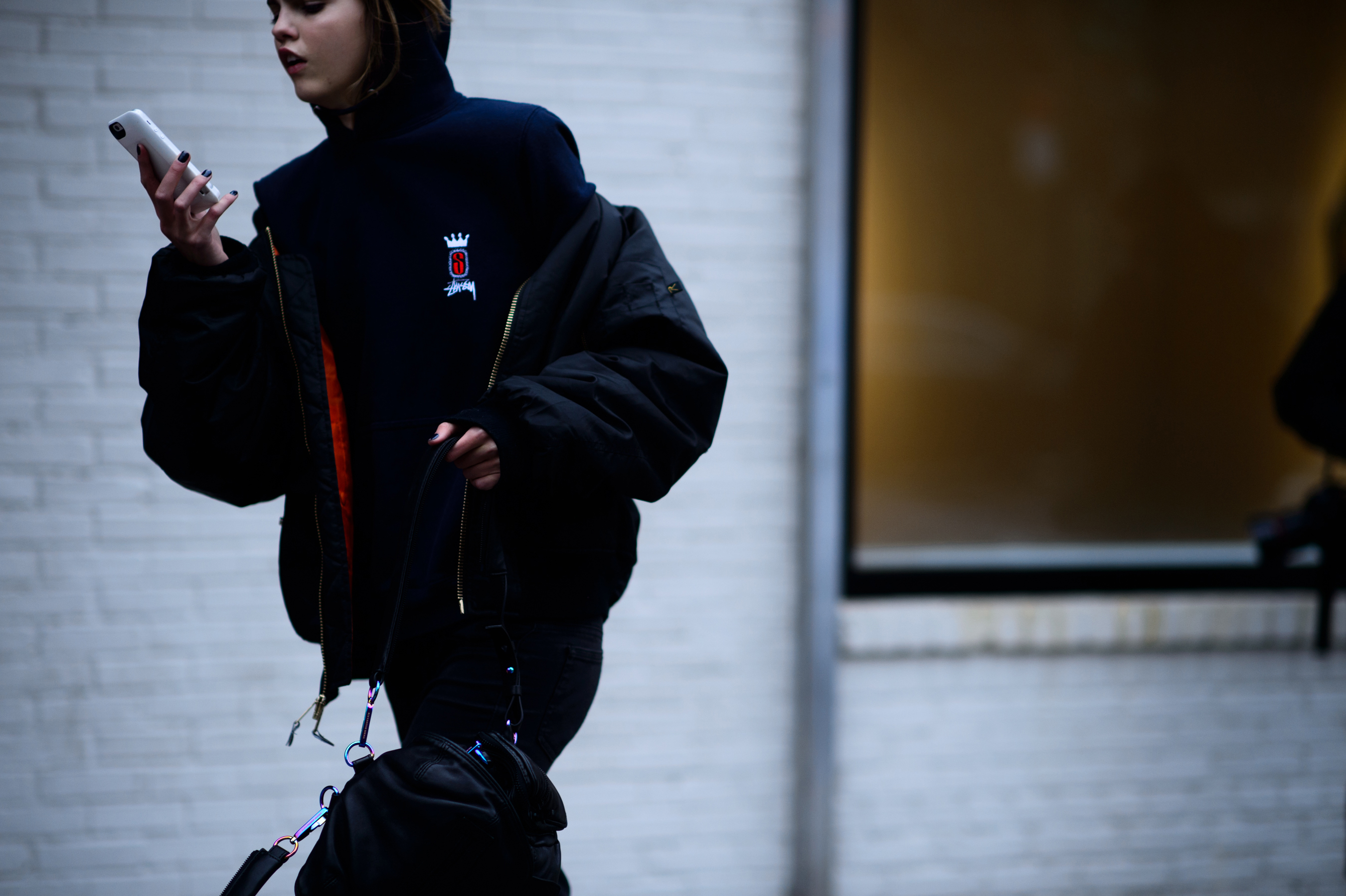 Model after DKNY show